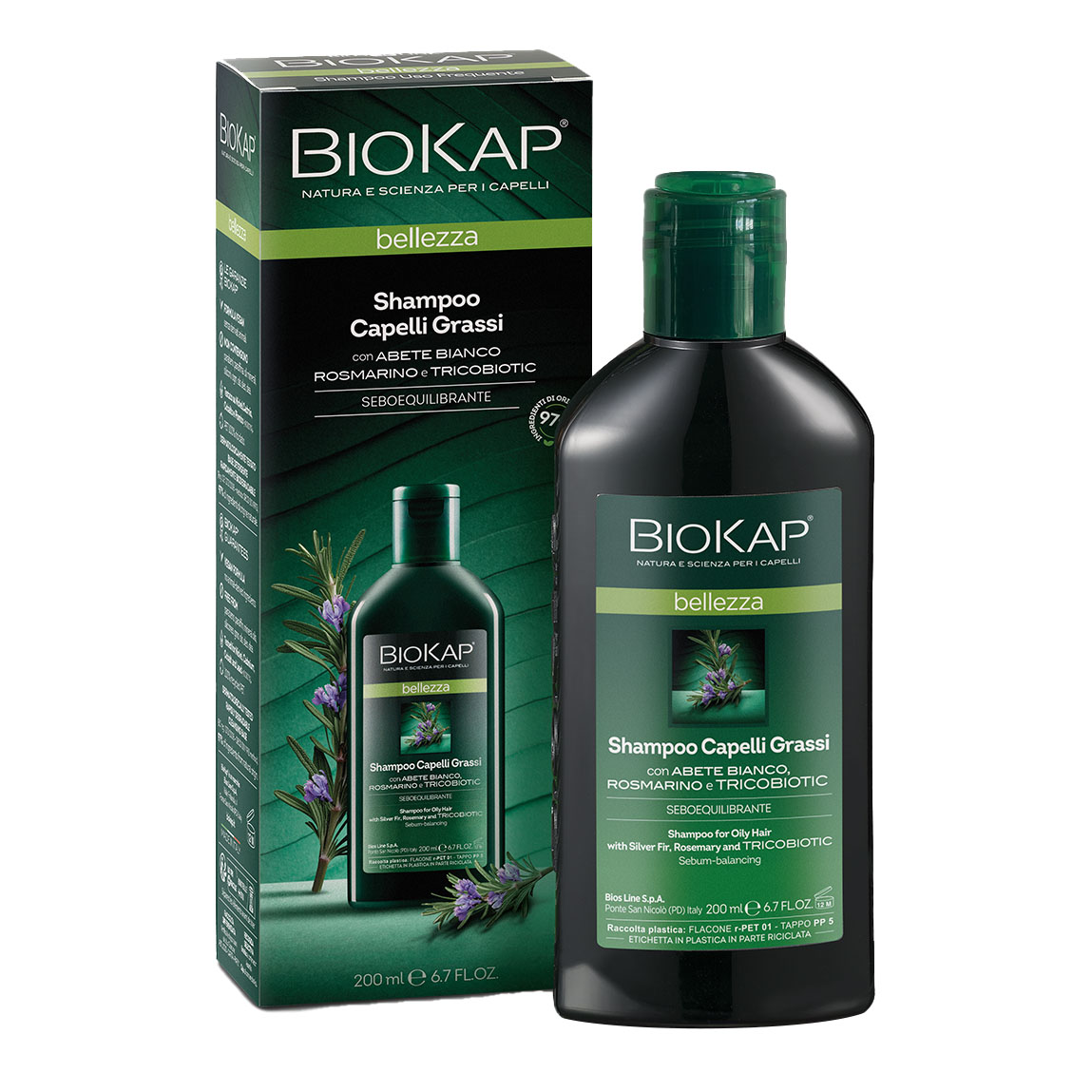 Biokap Bellezza Shampoo Capelli Grassi 200 Ml - Immagine 5