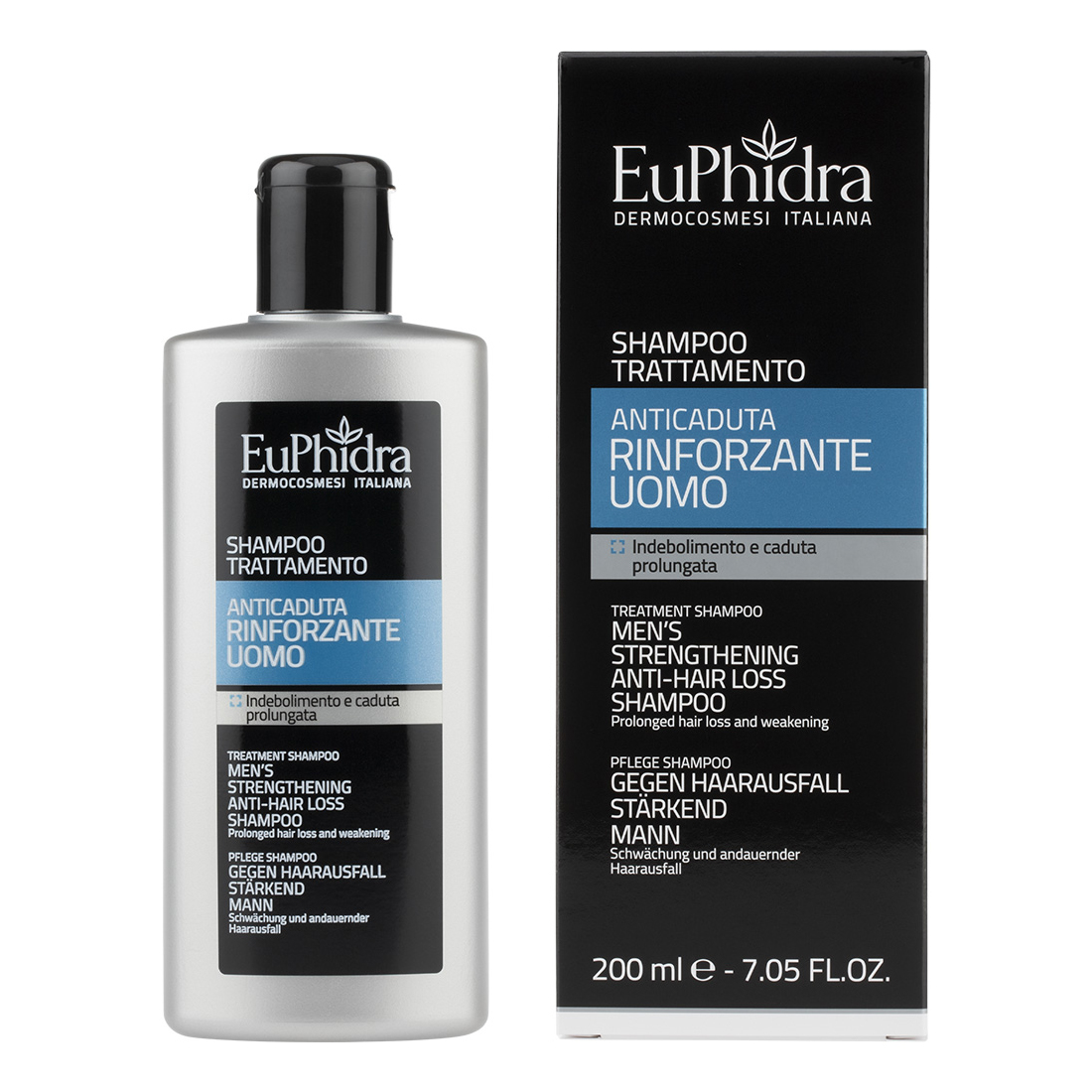 Euphidra Uomo Shampoo Anticaduta Riequilibrante 200 Ml - Immagine 3