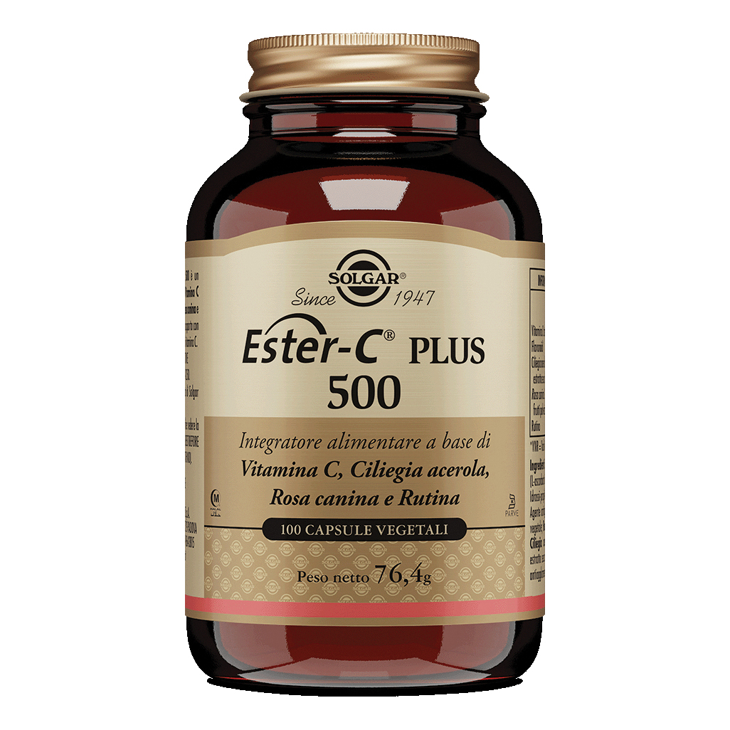 Solgar Ester C Plus 500 con Vitamina C per il sistema immunitario e affaticamento 100CPS