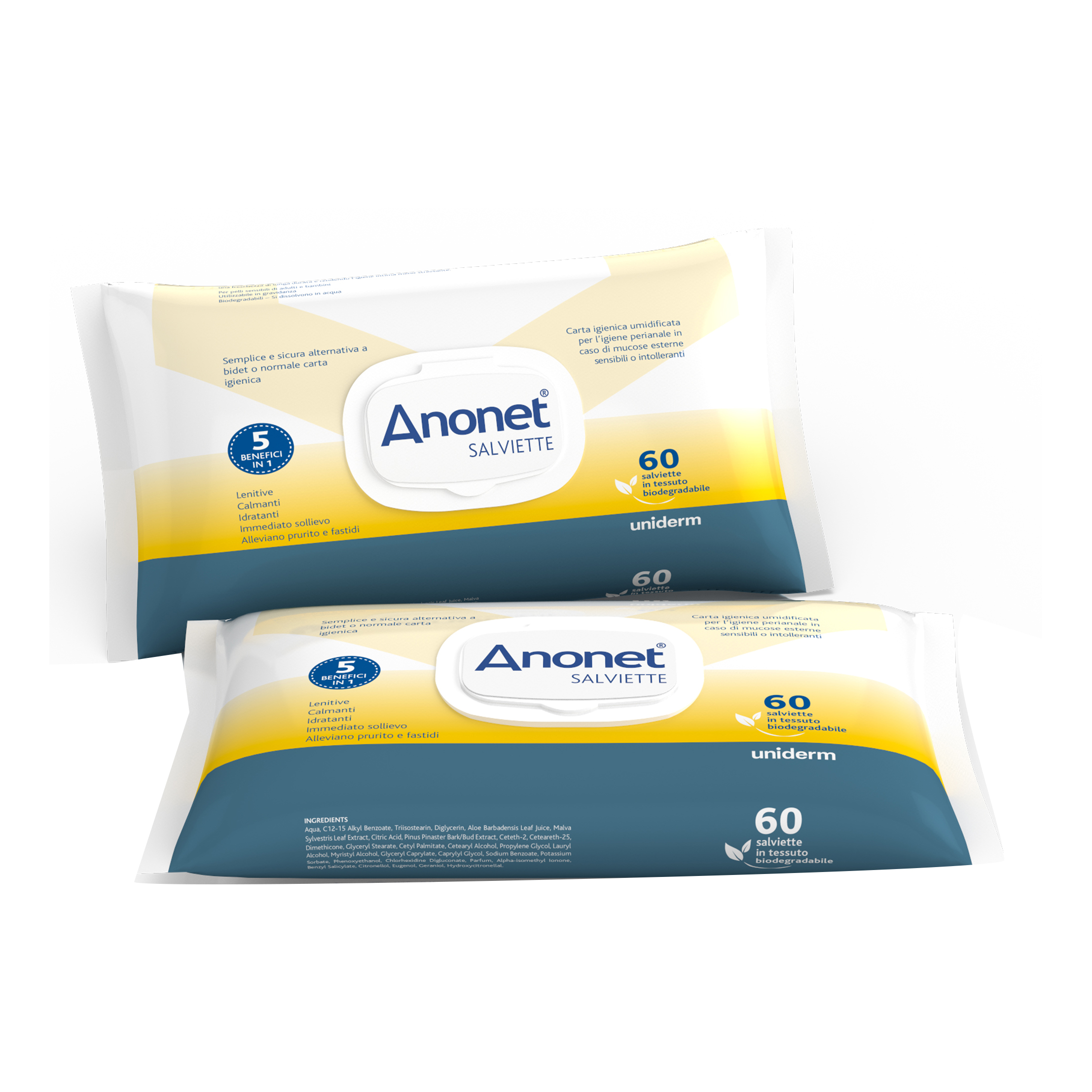 Anonet Salviette Igiene Intima 60 Pezzi - Anonet - Immagine 3