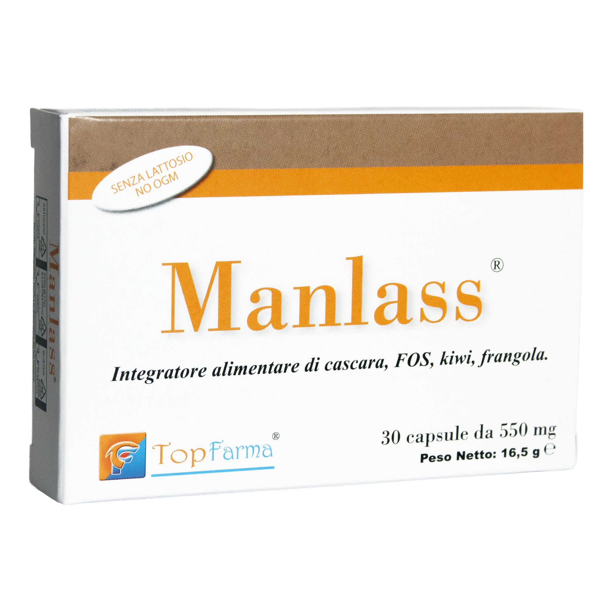 Topfarma Integratore Manlass Con Cascara, Frangula E Fos, 30 Capsule - Immagine 3
