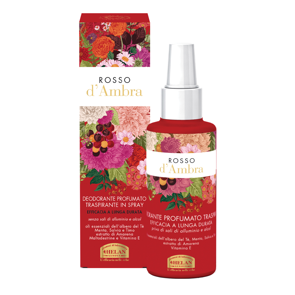 Helan Rosso/Ambra D' Deodorante Profumato Spray Per Pelli Sensibili 100 Ml - Immagine 6