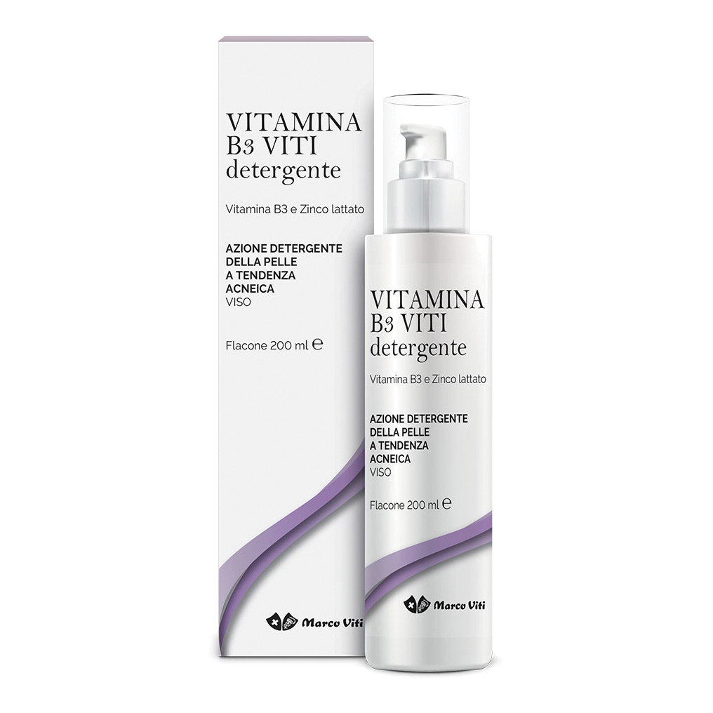 Vitamina B3 Viti Detergente Viso per Pelle Grassa e a Tendenza Acneica 200 ml - Marco Viti Farmaceutici SpA - Immagine 3