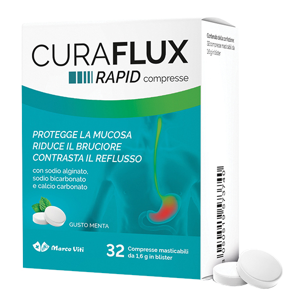 Marco Viti Curaflux Rapid Reflusso Gastroesofageo 32 Compresse Masticabili - Immagine 5