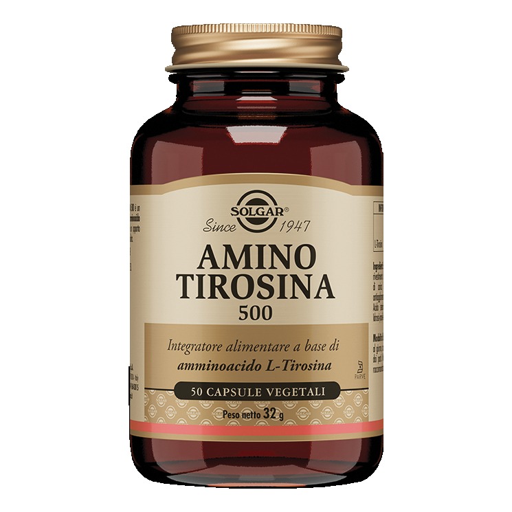 Solgar Amino Tirosina 500 50 Capsule Vegetali - Immagine 3