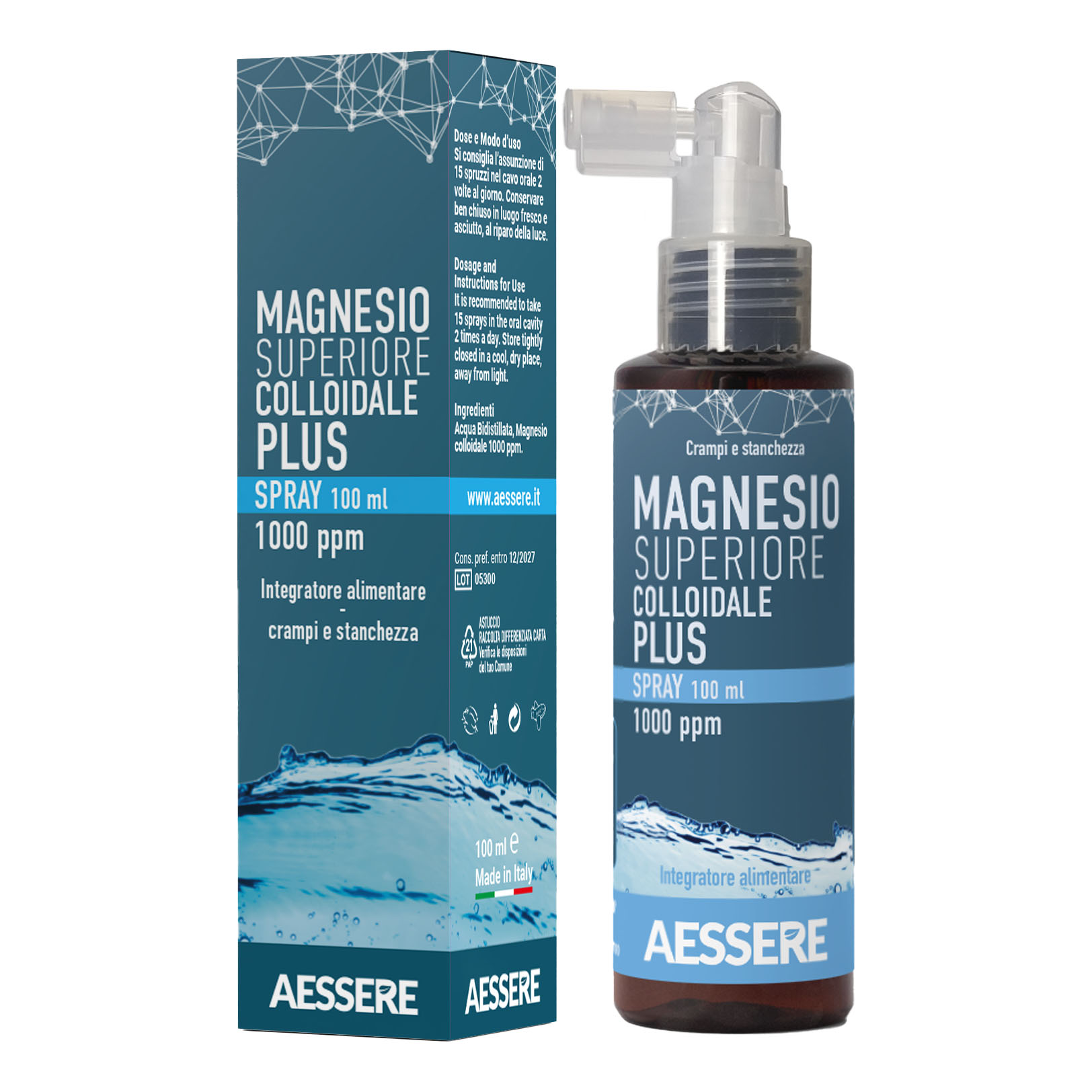 Aessere Magnesio Superiore Colloidale Plus Spray 1000 Ppm 100 Ml Ml Bambino - Immagine 3