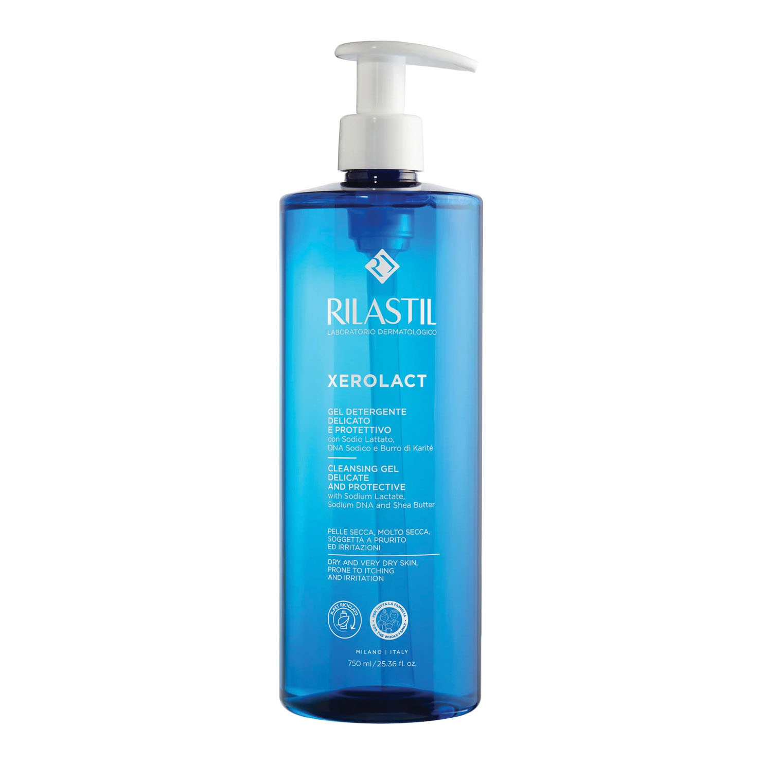 Istituto Ganassini Rilastil Xerolact Gel Detergente 1000 Ml - Immagine 2
