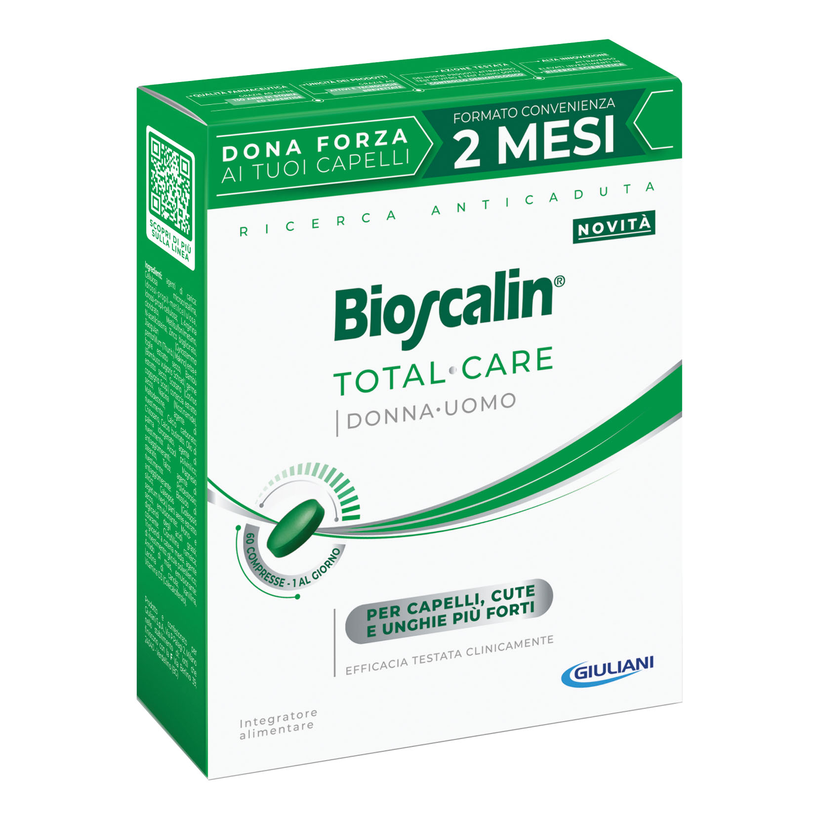 Bioscalin Verde Total Care Integratore Anticaduta Capelli 60 Compresse - Immagine 4