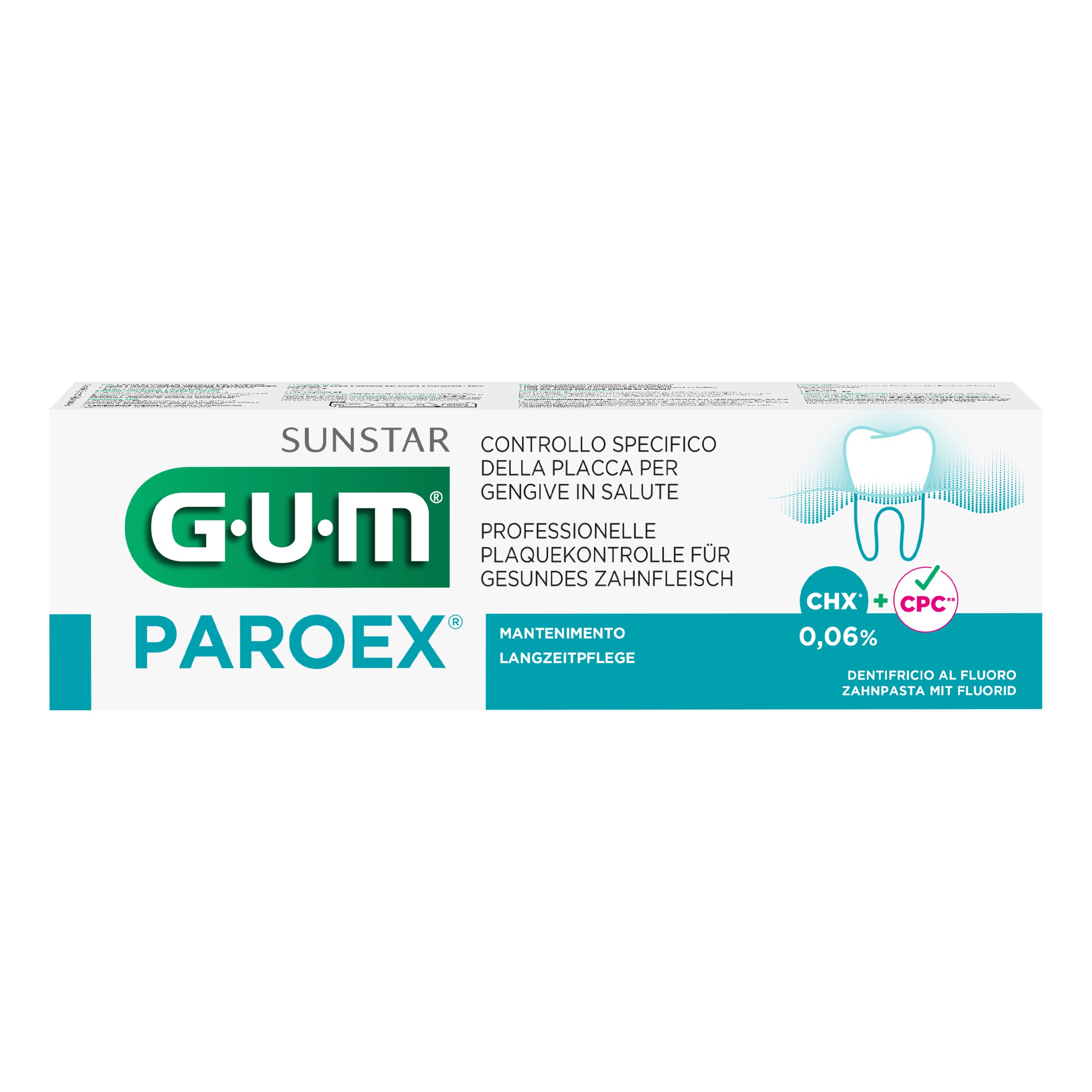 SUNSTAR GUM PAROEX CHX 0,06% - Dentifricio al fluoro 75 Ml - Immagine 5