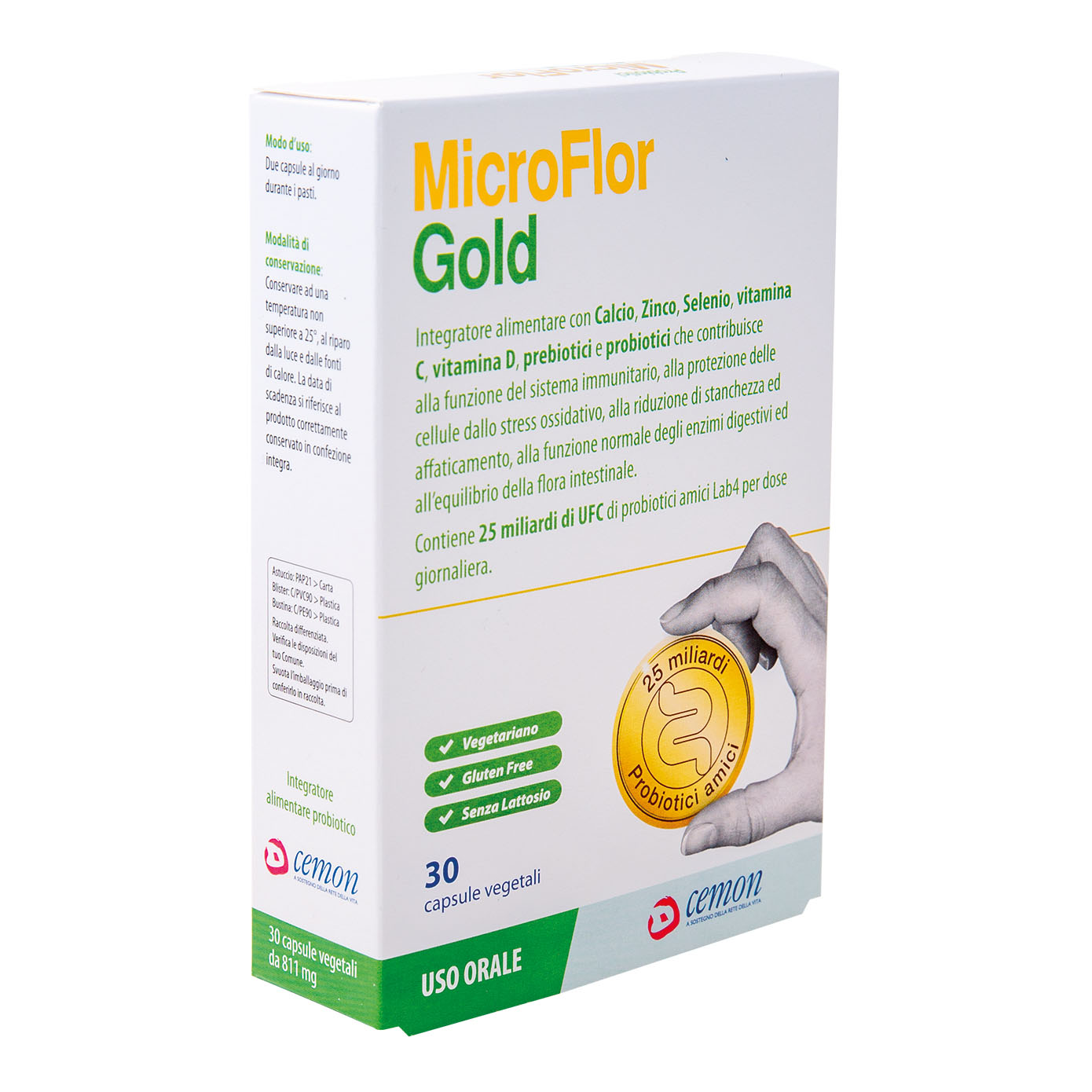 Cemon Microflor Gold 30 Capsule - Integratore per la flora intestinale e le difese immunitarie - Immagine 5