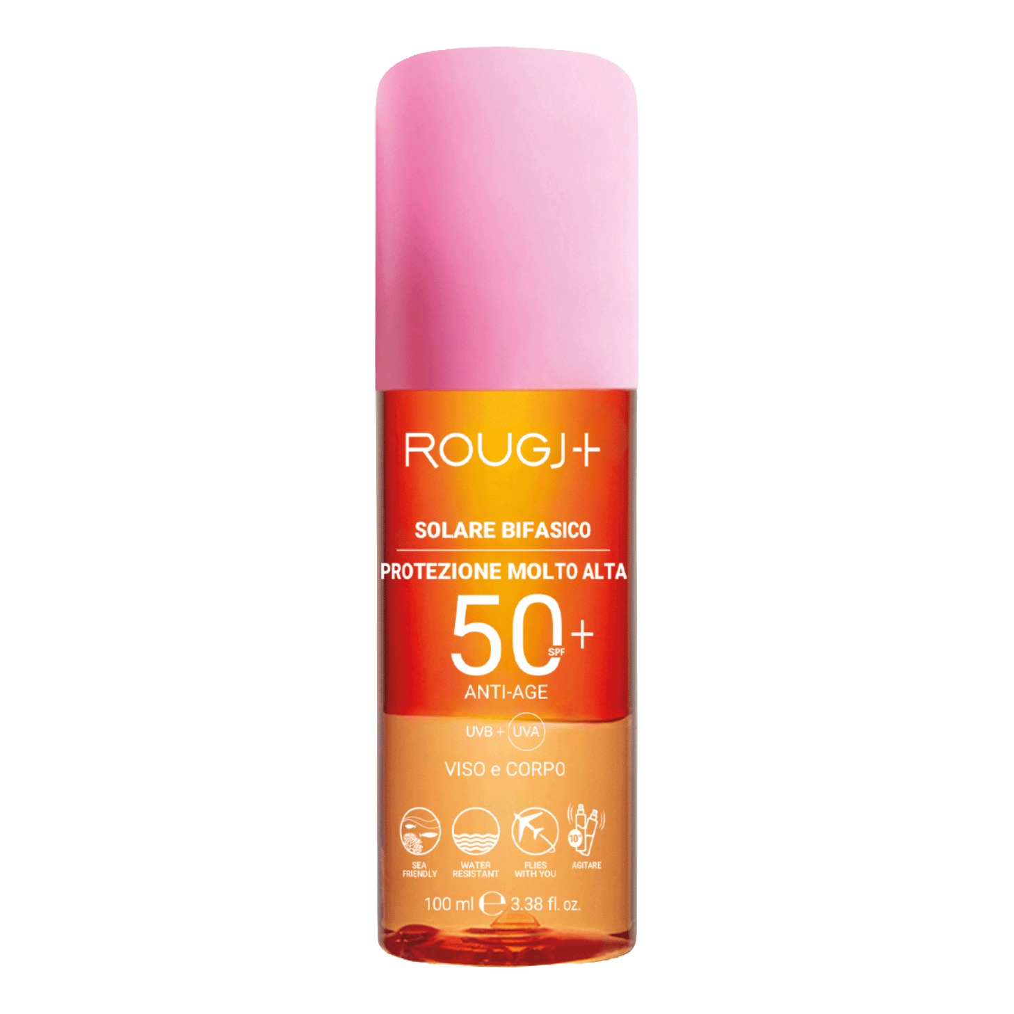 Rougj Solare Bifasico SPF50+ Anti-Age con Estratto di Opuntia e Thermus Thermophillus 100 ml - Rougj - Immagine 4