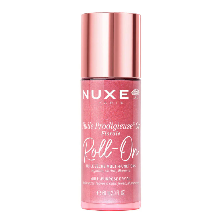 Nuxe Oro/Rosa Huile Prodigieuse Or Florale Roll-On - Olio Secco Illuminante E Idratante Per Viso E Corpo 60 Ml - Immagine 3