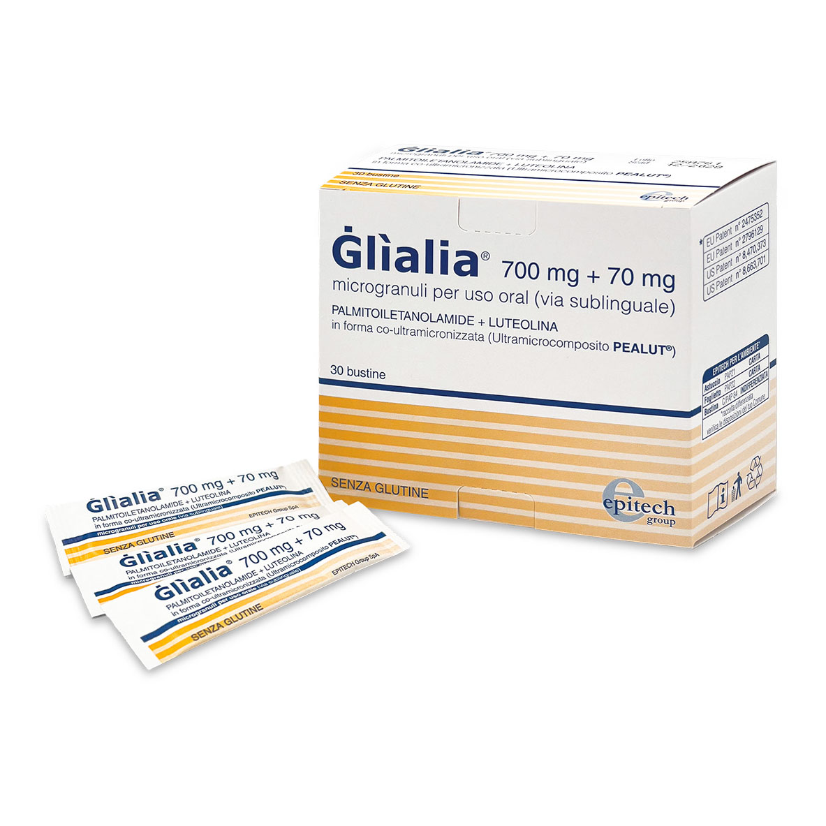 Epitech Group Spa Integratore Glialia Pea 700Mg+70Mg, 30 Bustine - Immagine 3