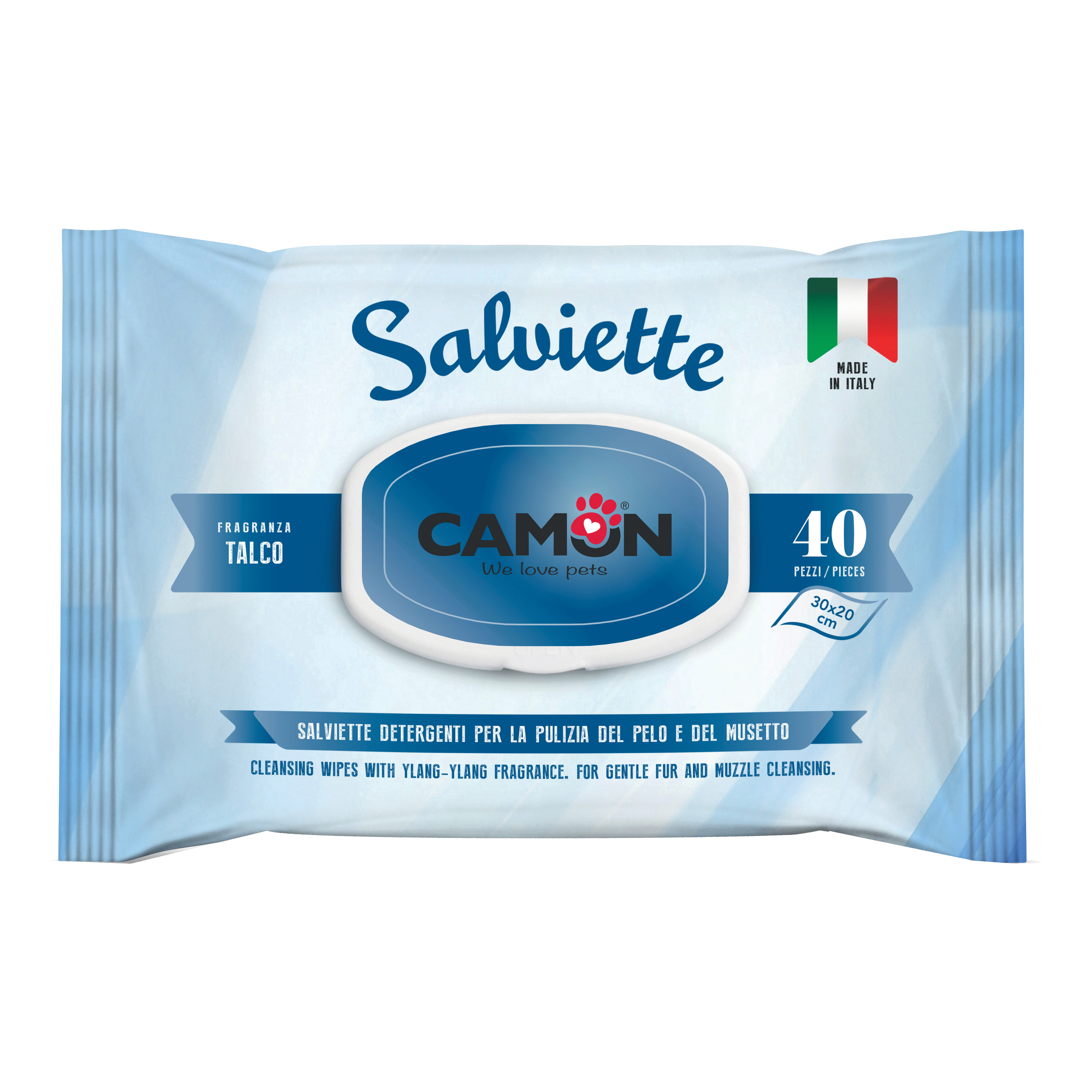 2 PZ SALVIETTINE CAMON 40 PEZZI 30 X 20 CM TALCO - Immagine 2
