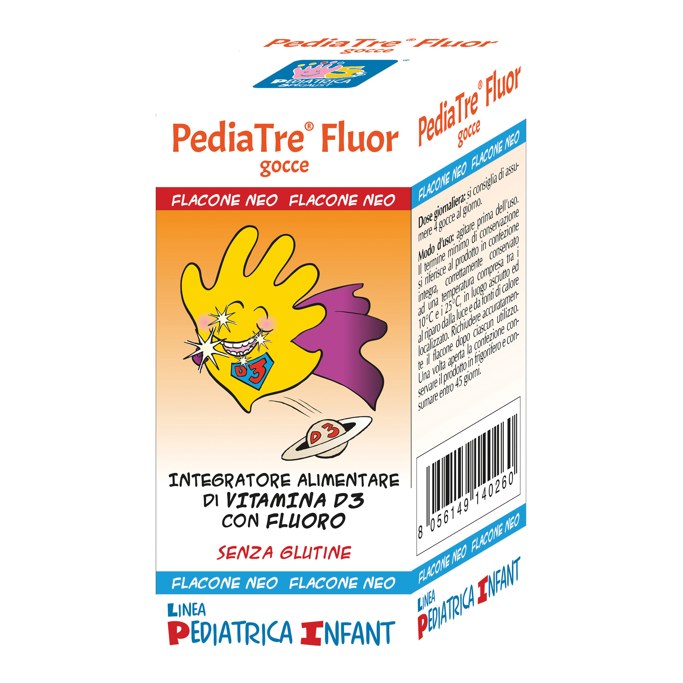 Pediatrica - Specialist Pediatre Fluor Integratore Vitamina D - 7 Ml - Immagine 3