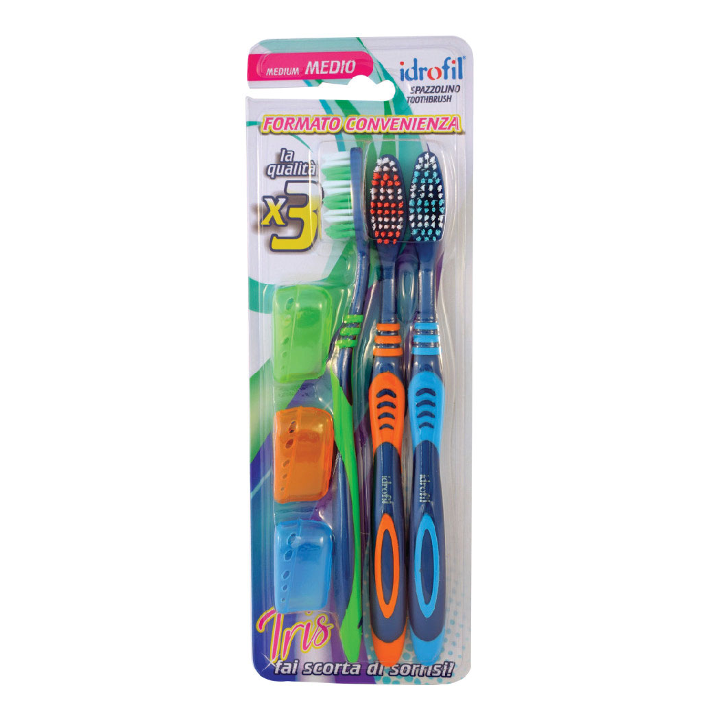 Idrofil Spazzolino Tripack Setole Medie - Immagine 2