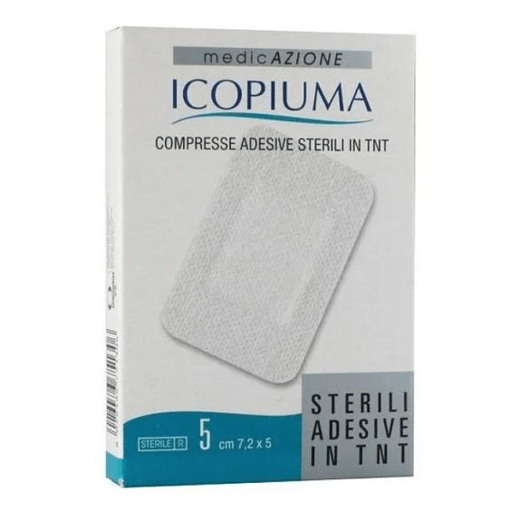 COMPRESSA ADESIVA TESSUTO NON TESSUTO 7,5 X 5 CM 5 PEZZI - Immagine 5