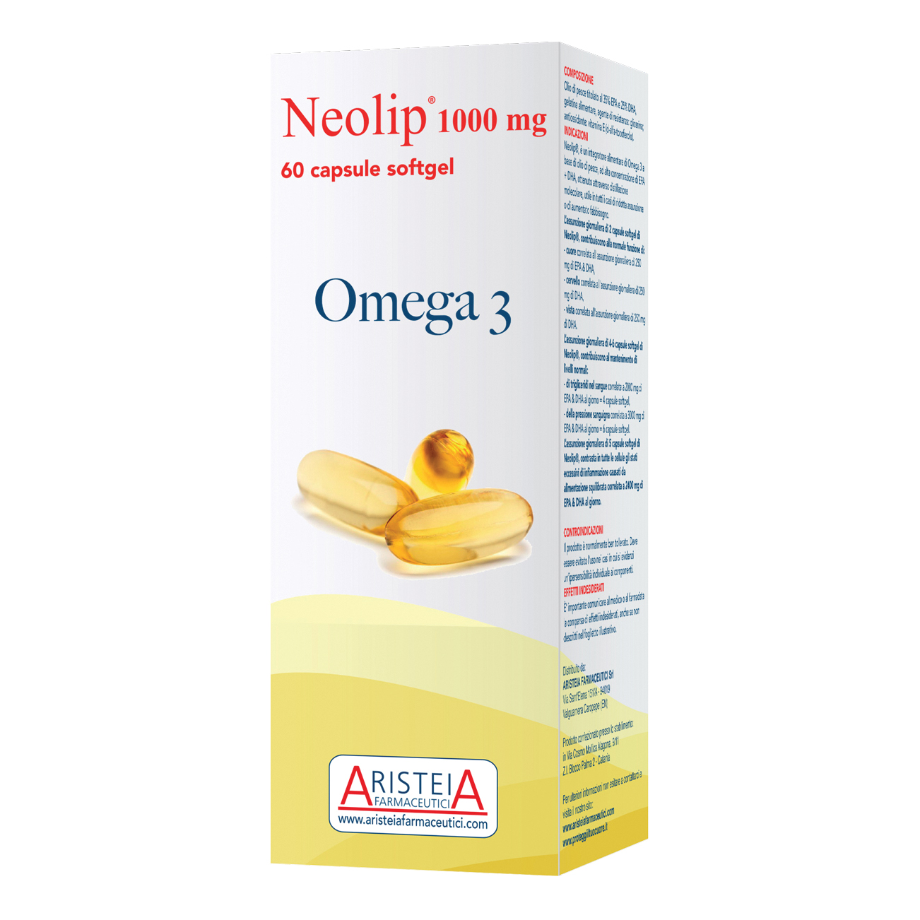 Aristeia Farmaceutici Neolip 1000 Mg 60 Capsule Softgel - Immagine 3