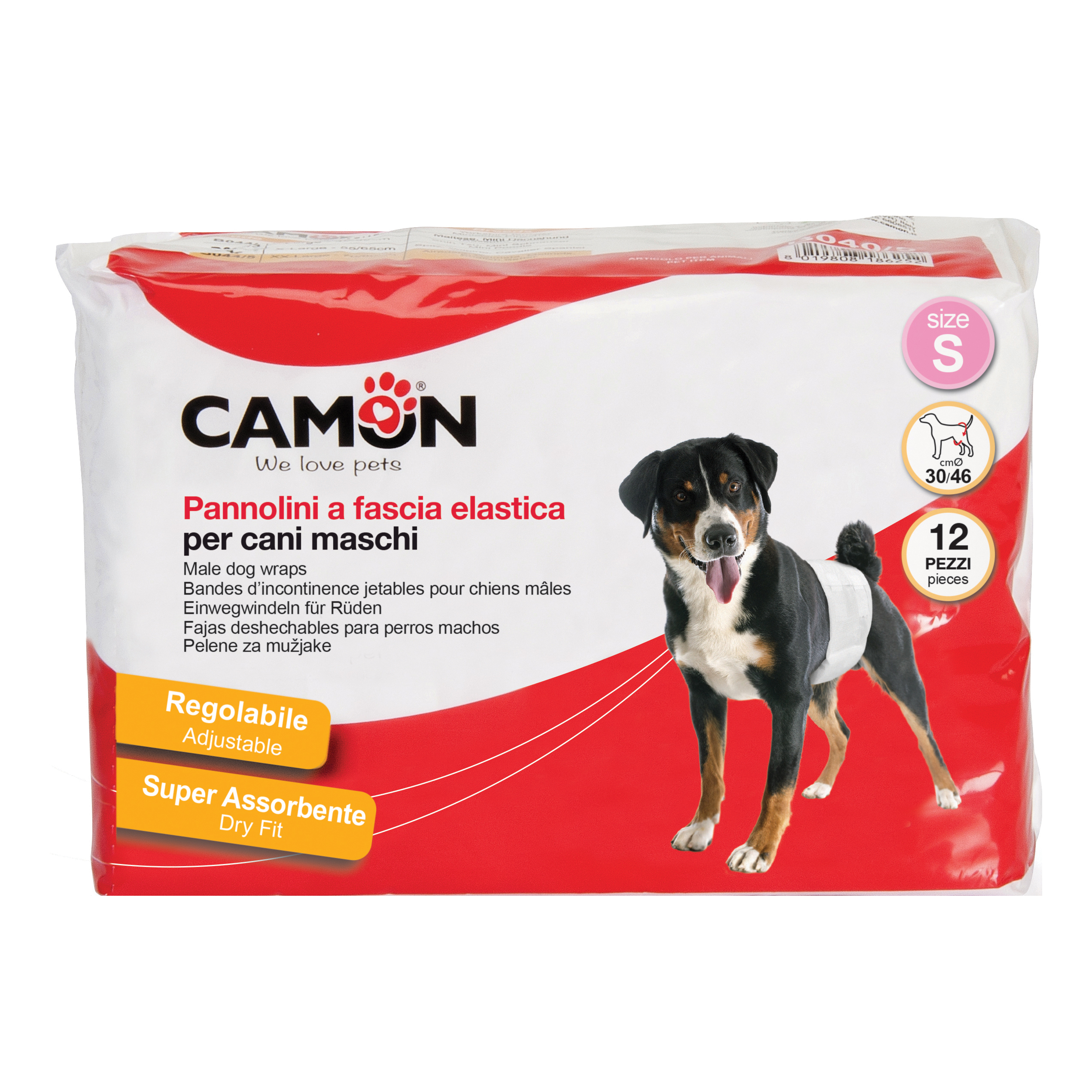 Camon Pannolini a Fascia Elastica per Cani Maschi mis. 1 - Immagine 8