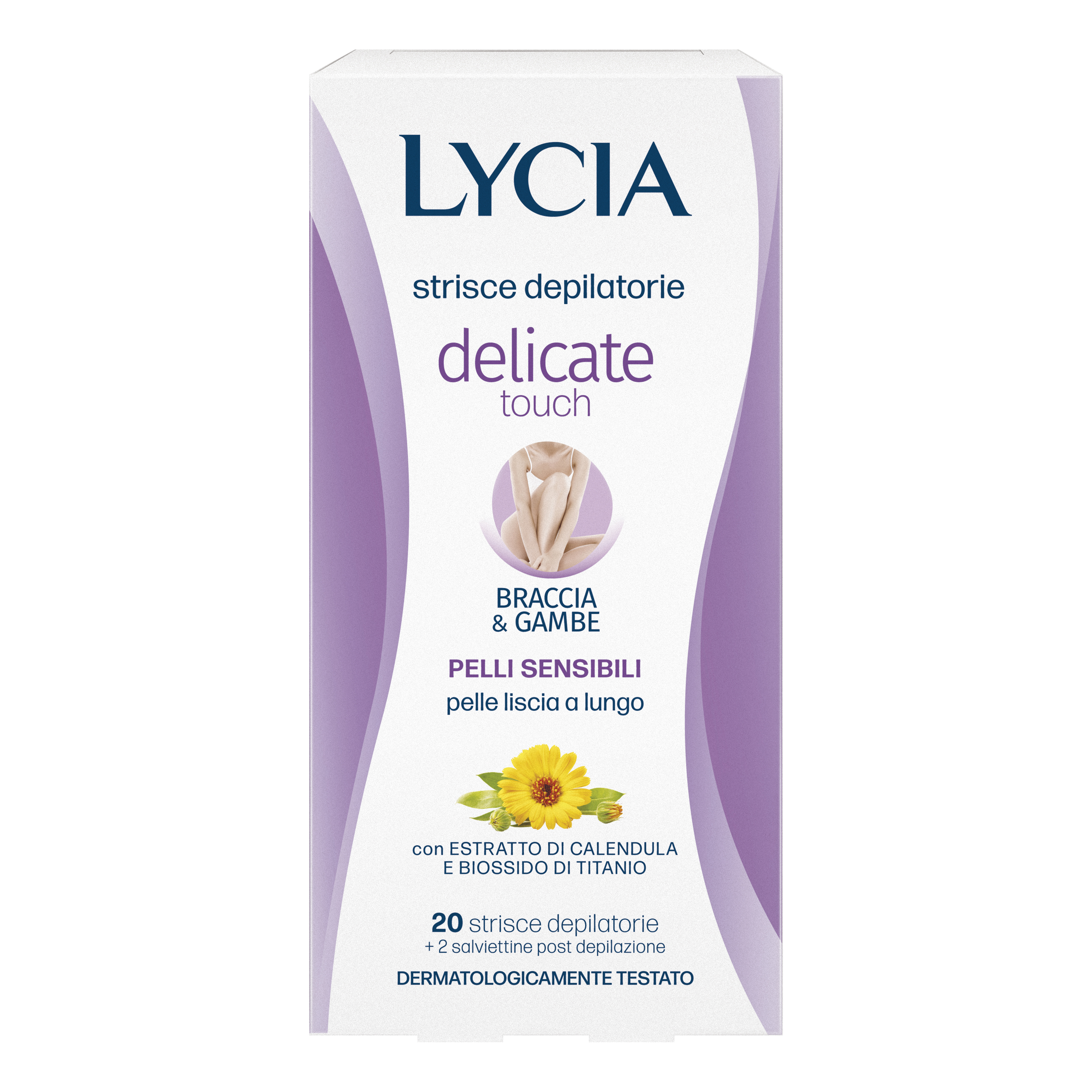 Lycia Strisce Depilatorie Delicato Braccia E Gambe, 20Pz - Immagine 4