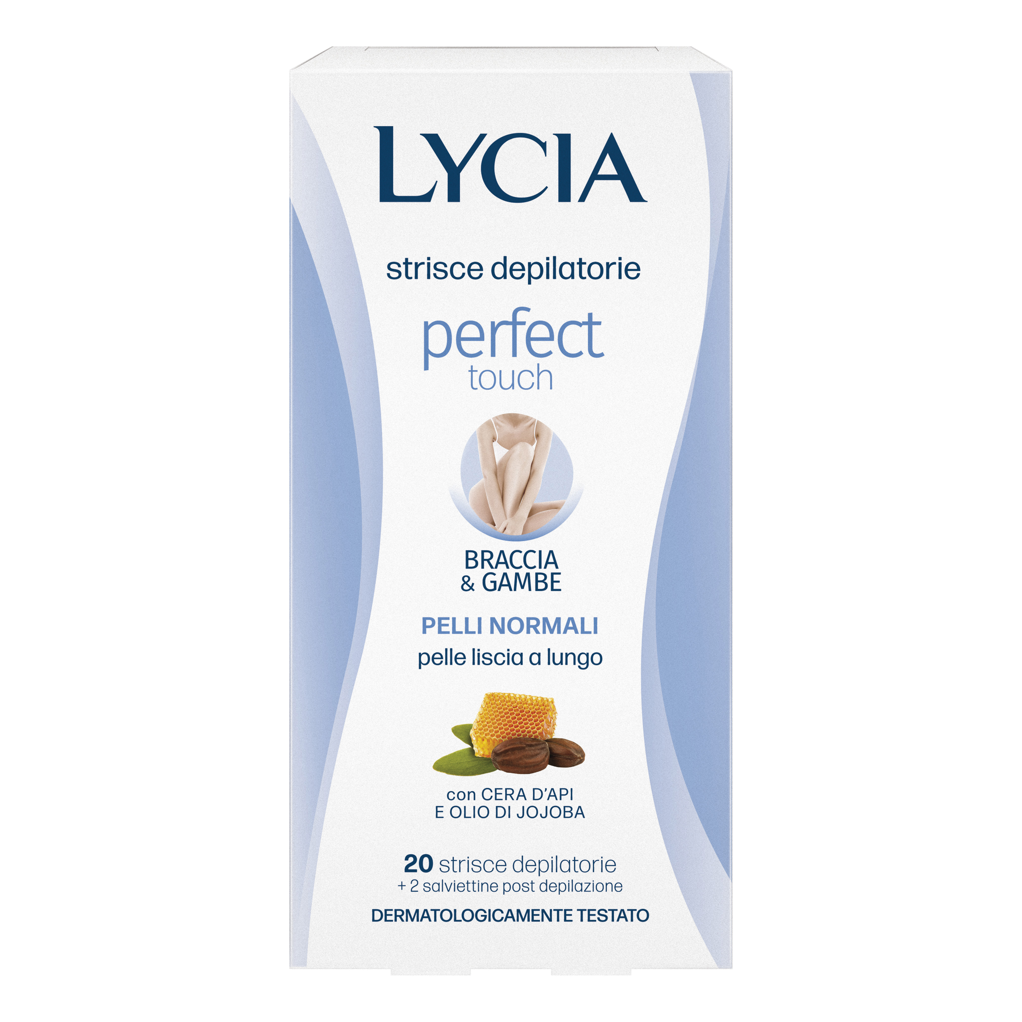 Lycia Strisce Depilatorie Perfect Touch con Cera d'Api e Olio di Jojoba 20 Strisce + 2 Salviettine - Lycia - Immagine 8