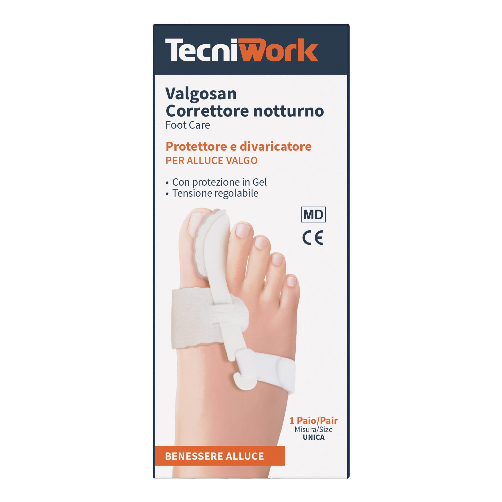 Correttore Notturno Per Alluce Valgo Misura Unica Valgosan 1 Paio - Immagine 3