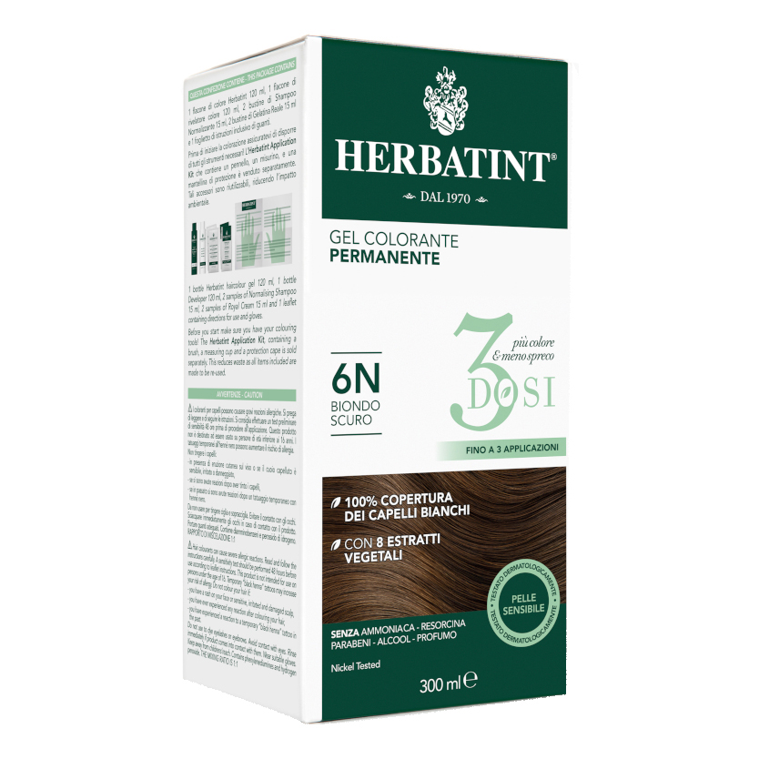 Herbatint Scuro Gel Colorante Permanente N. 6N Biondo 300 Ml - Immagine 5