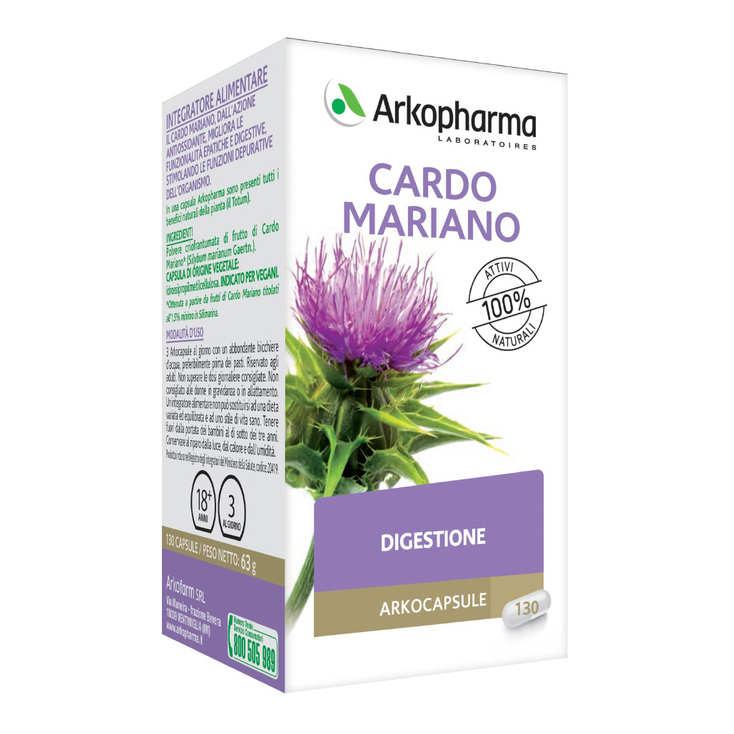Arkocapsule Cardo Mariano 130- Integratore Per La Digestione - Immagine 3
