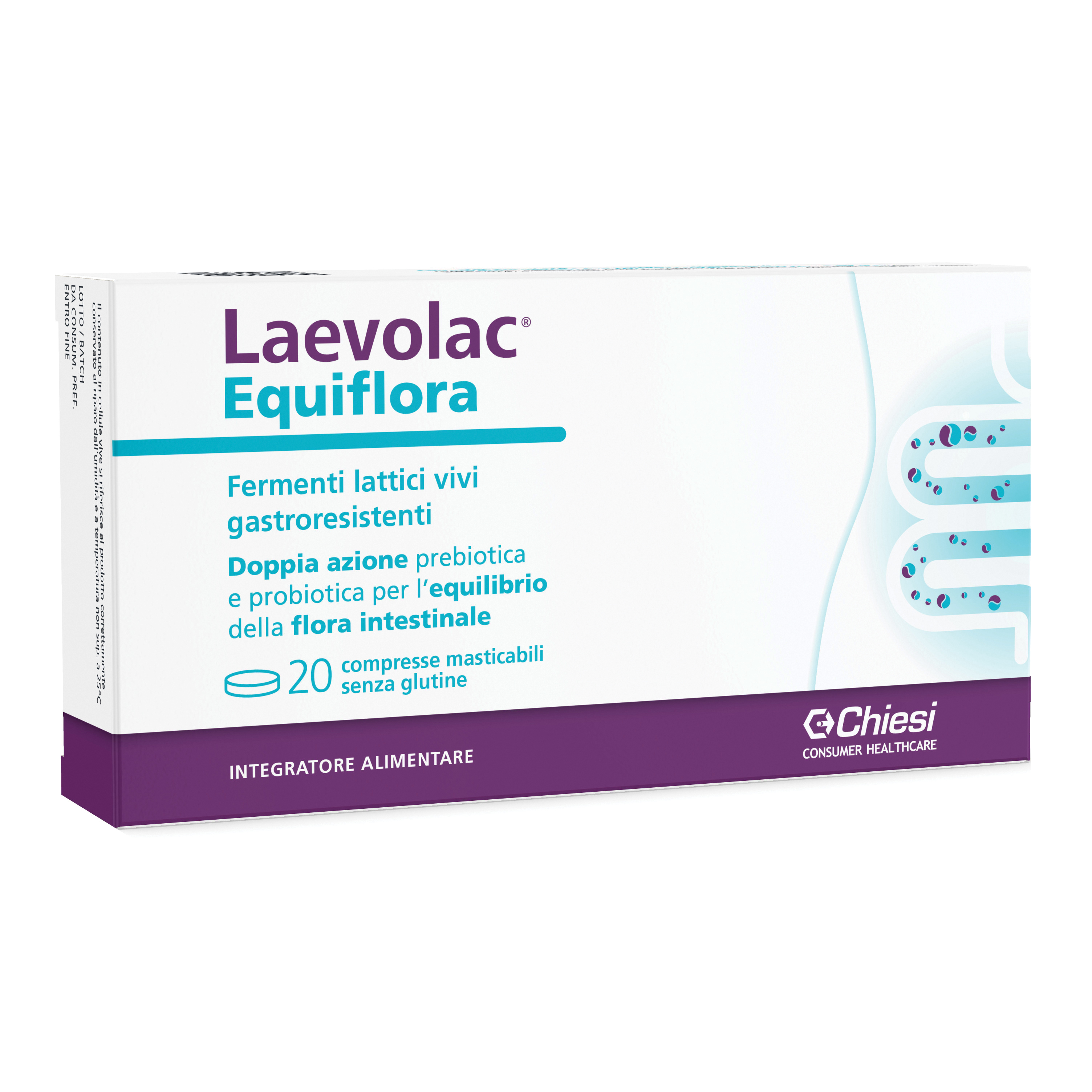 Laevolac Equiflora con fermenti lattici vivi e probiotici per l'equilibrio della flora batterica intestinale 20CPR