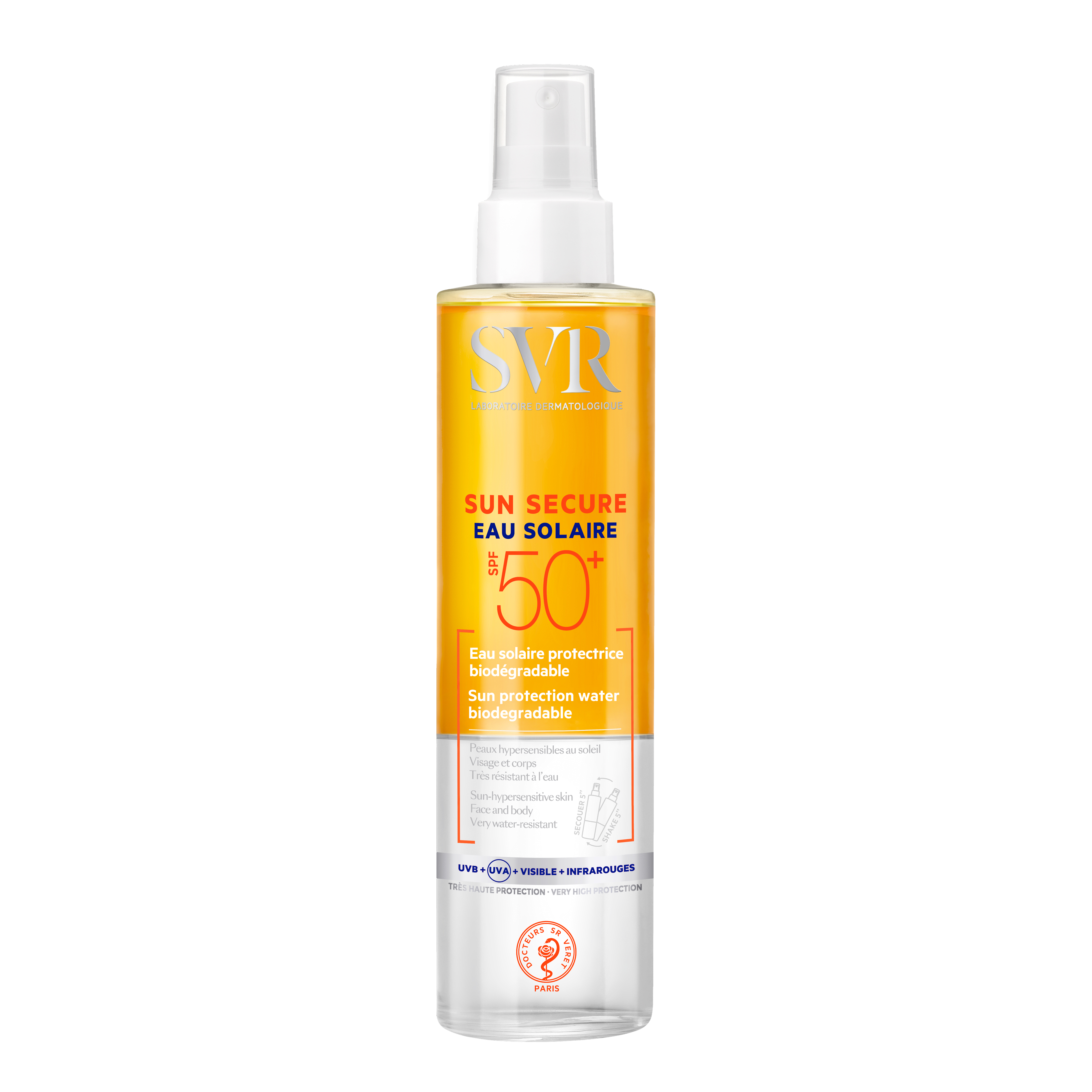 Svr Arancione Sun Secure Eau Solaire Spf 50+ - Acqua Solare Protettiva 200 Ml - Immagine 11