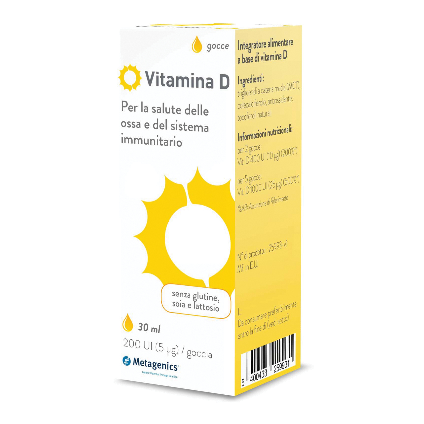 Vitamina D Liquido 30 ml - Integratore Per Le Ossa Ed Il Sistema Immunitario - Immagine 4
