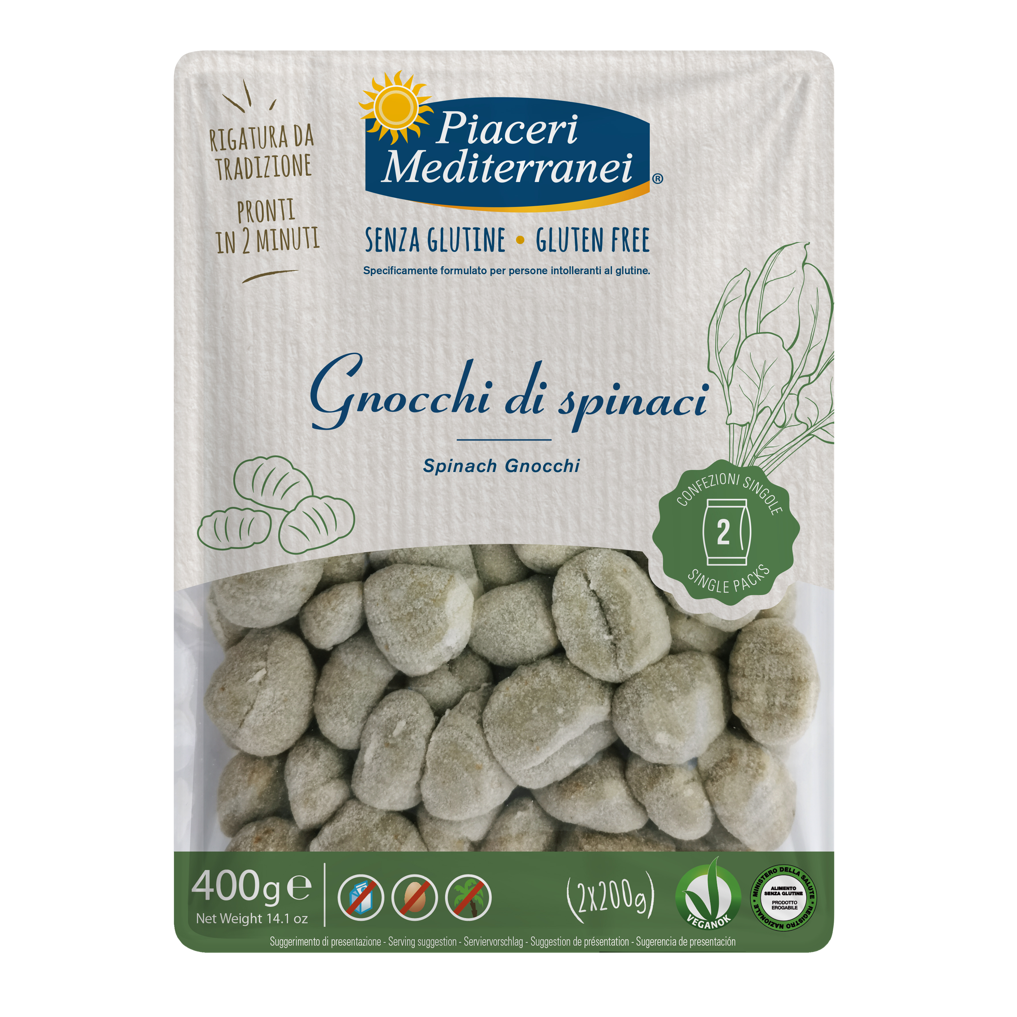Piaceri Mediterranei Gnocchi Di Spinaci 400 G Altro - Immagine 3