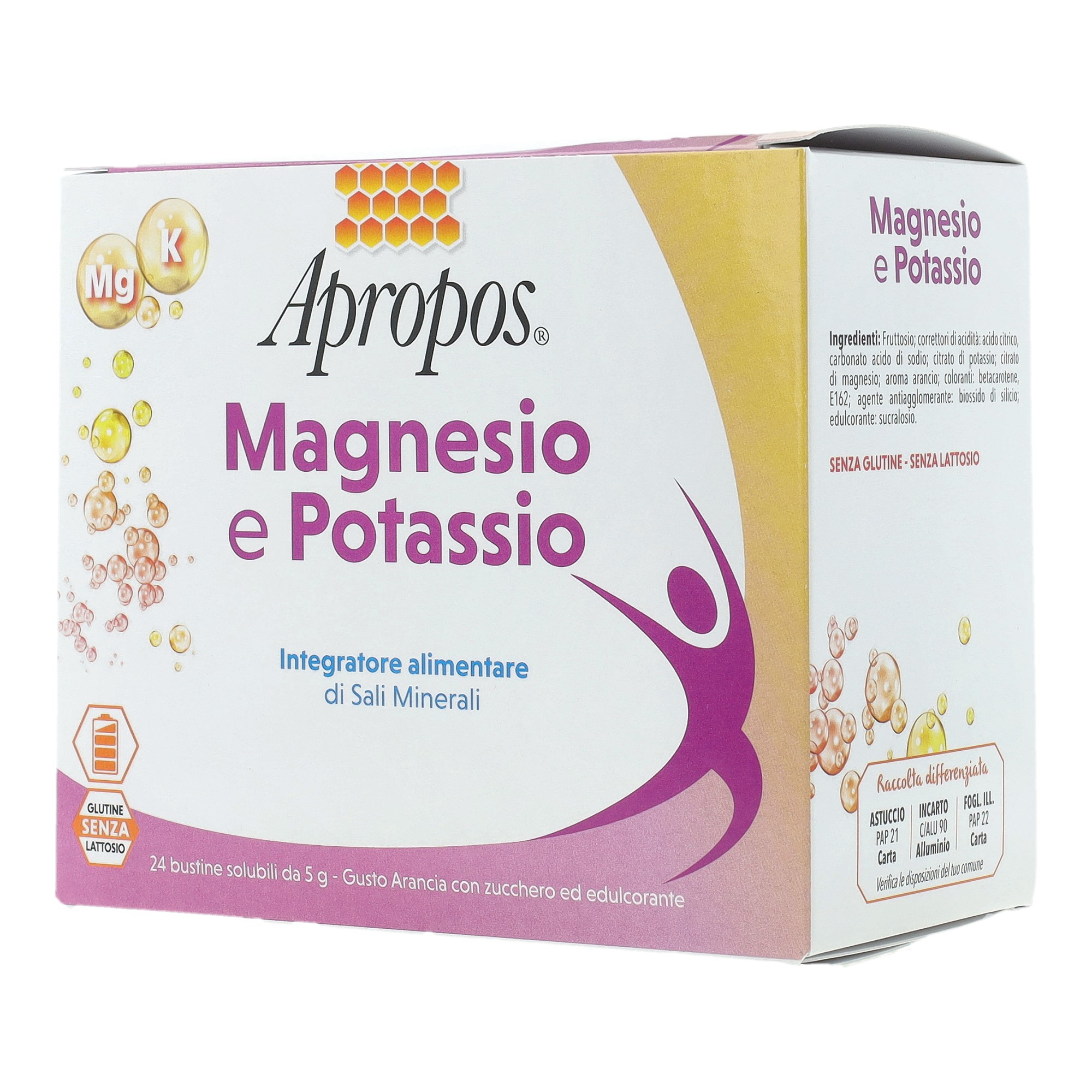 Apropos Magnesio Potassio 24 Bustine Da 5 G Gusto Arancia - Immagine 6