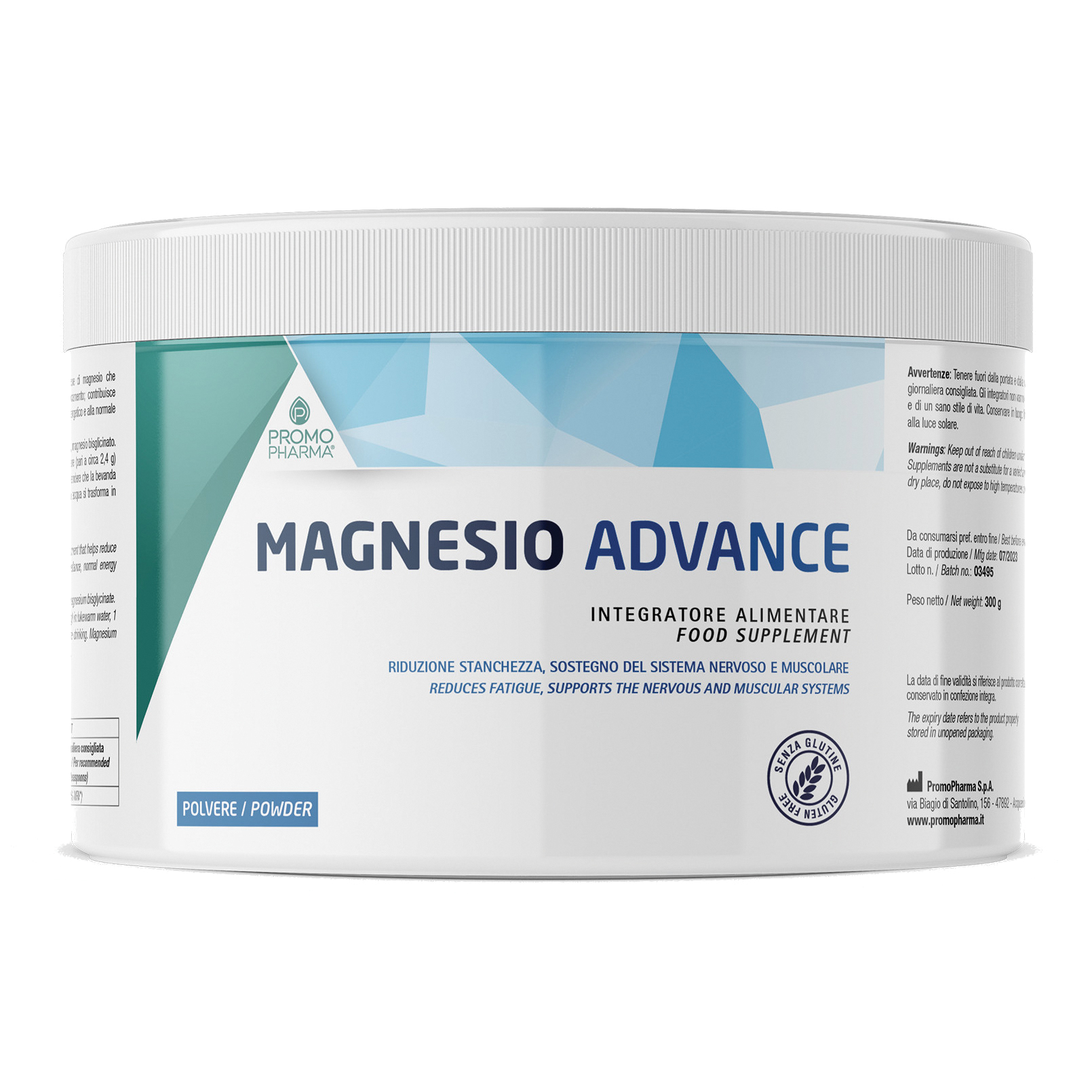 Magnesio Advance Integratore Polvere Orale per Stanchezza e Funzione Muscolare 300g - Promopharma - Immagine 6