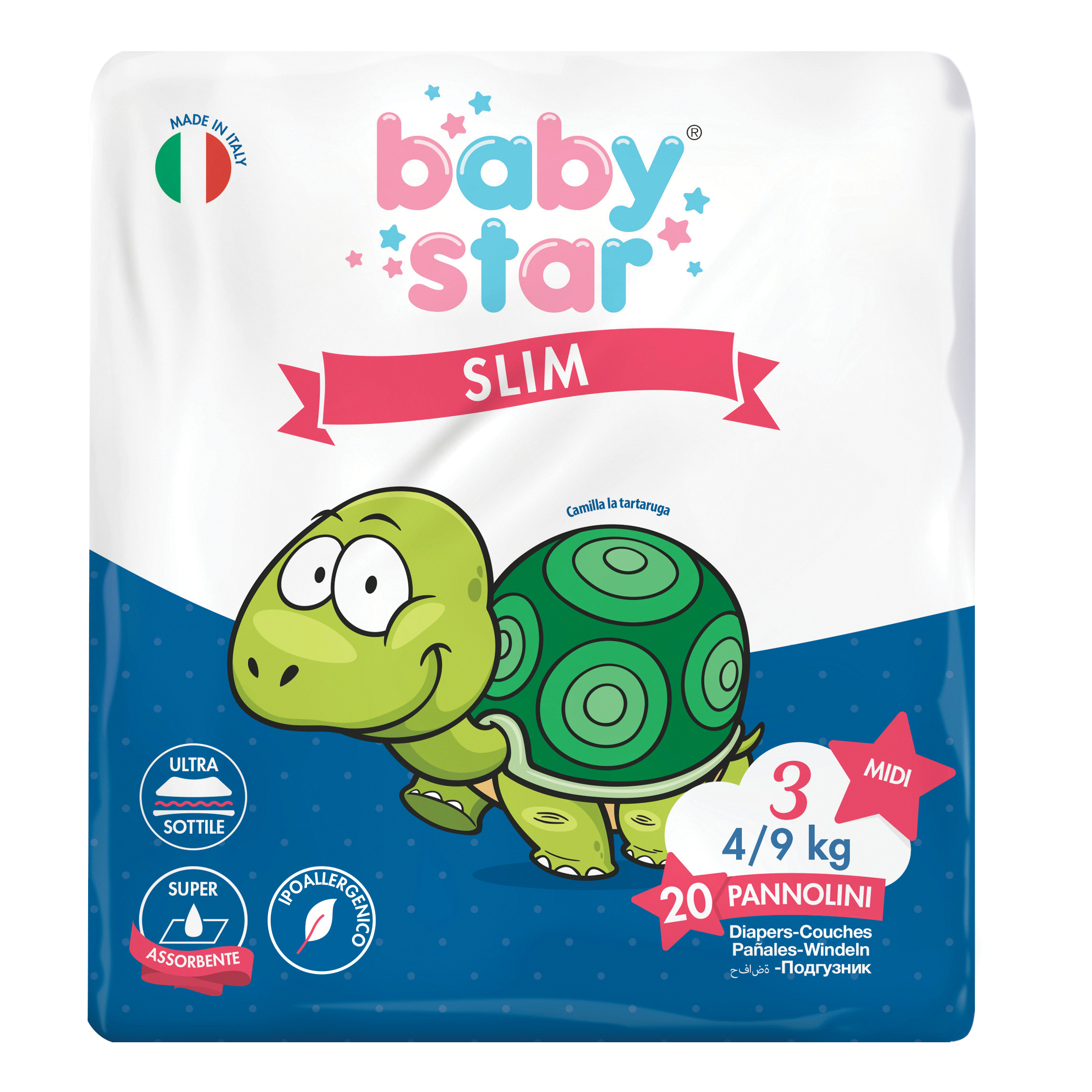 Babystar slim 3/6kg t2 mi 21pz - Immagine 3