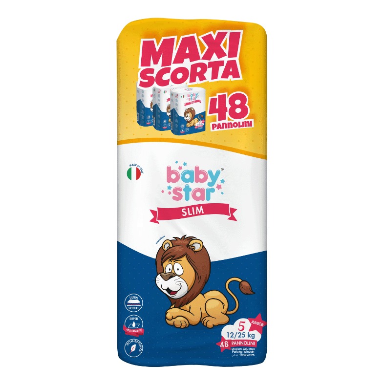 Babystar Pannolini Slim Maxiscorta Taglia 5 48 Pezzi - Immagine 3