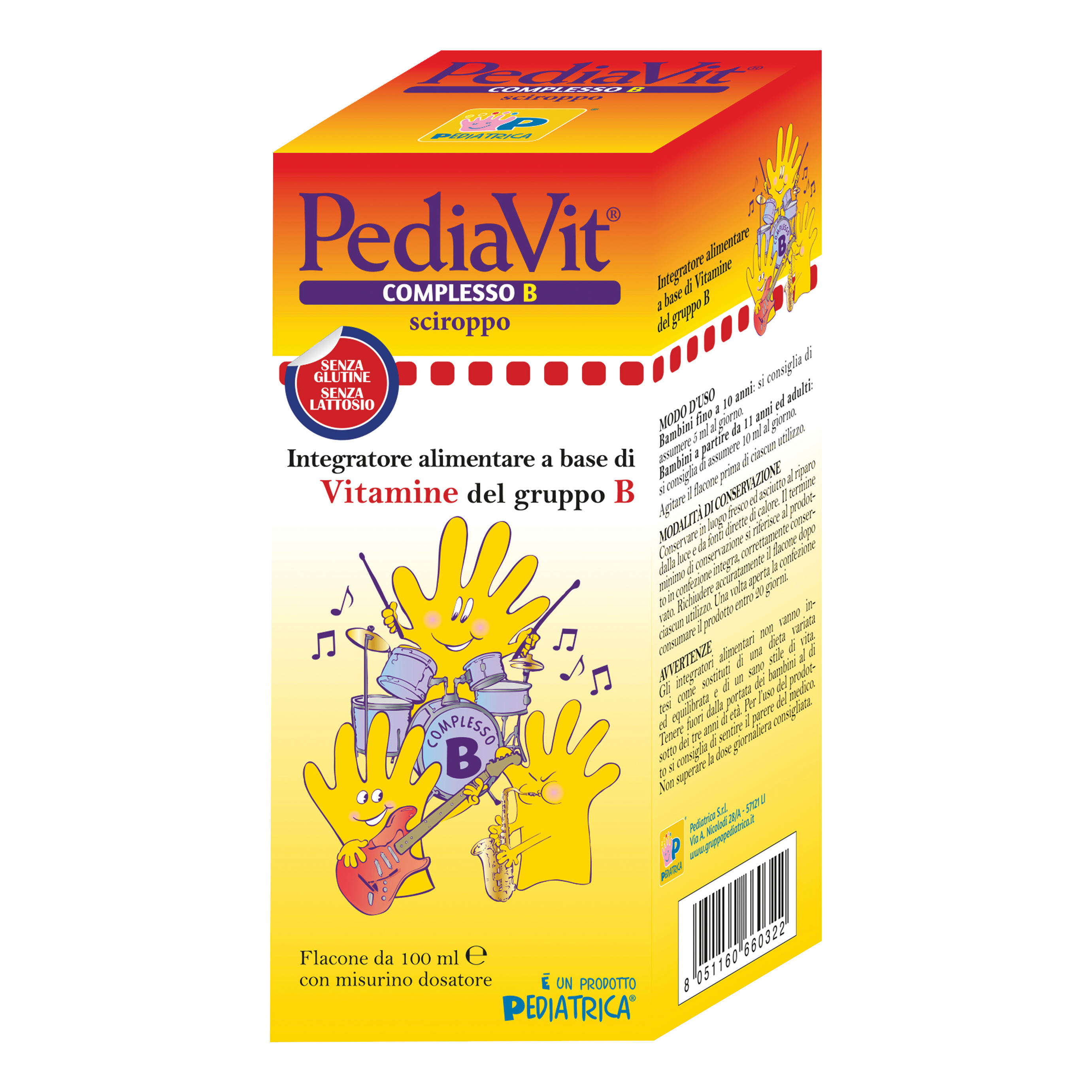 Pediatrica Pediavit Complesso B Sciroppo 100 Ml - Immagine 4