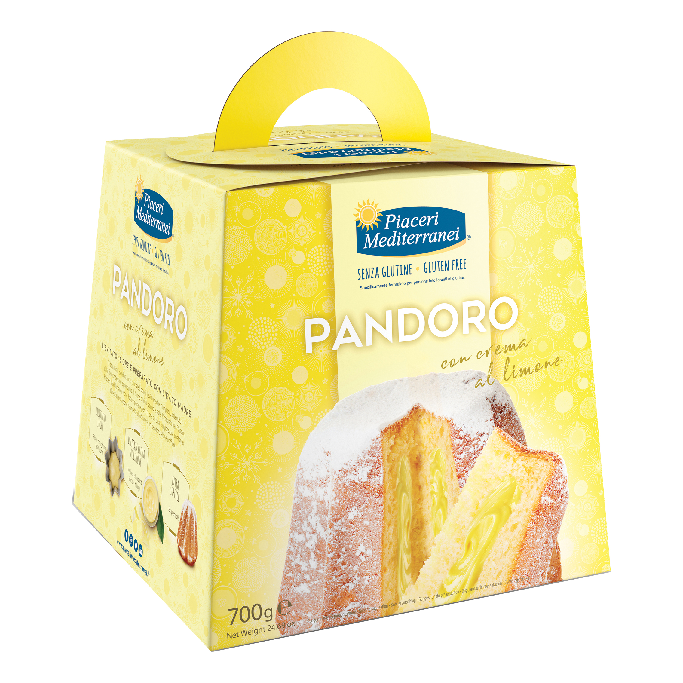 Piaceri Meditteranei Piaceri Mediterranei Pandoro Crema Al Limone 700 G - Immagine 3