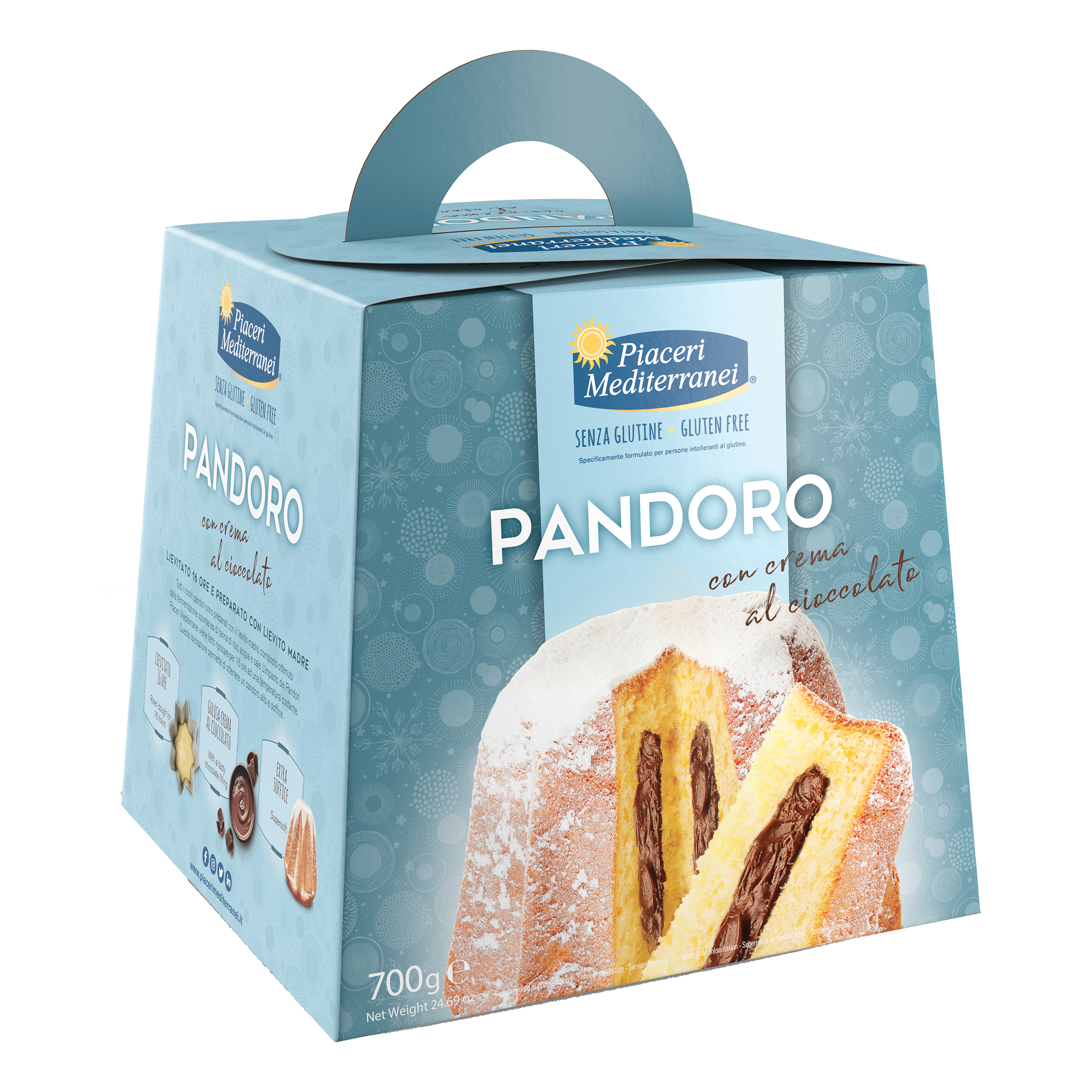 Piaceri Meditteranei Piaceri Mediterranei Pandoro Crema Al Cioccolato 700 G - Immagine 3
