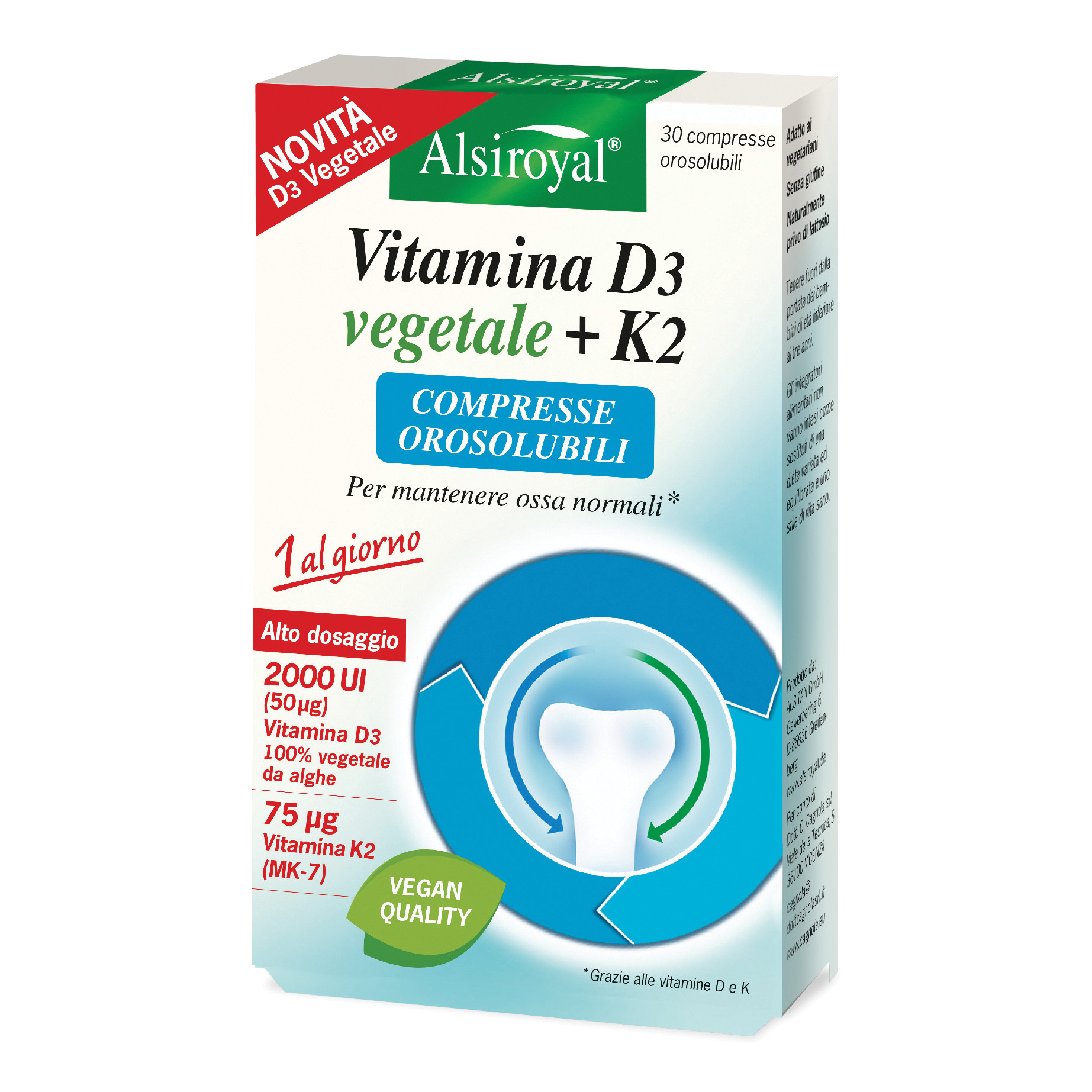 VITAMINA D3(2000U.I.)+K2 30CPR