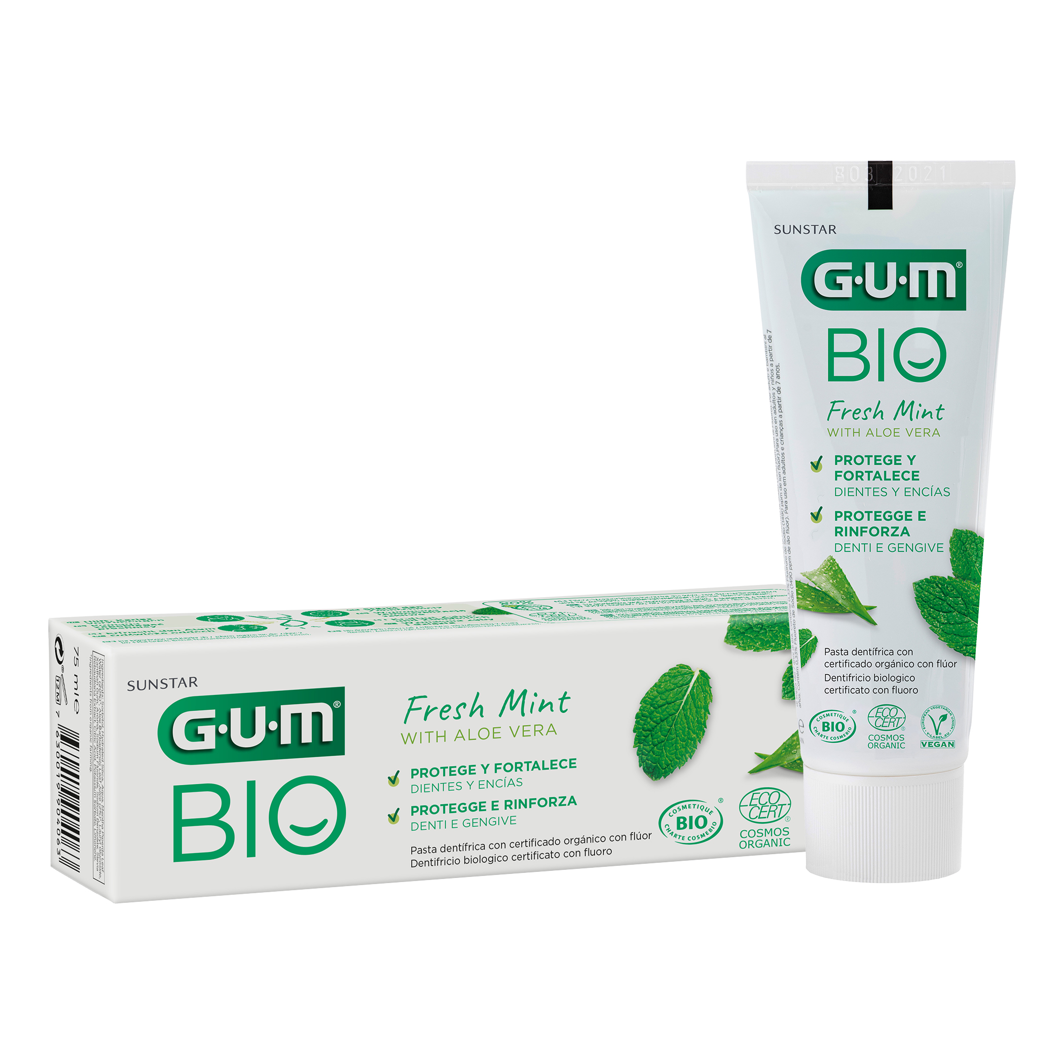 Gum Bio Dentifricio Biologico Gusto Menta 75Ml - Immagine 4
