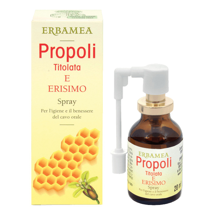 Erbamea Propoli Titolata Ed Erismo 20 ml - Spray Per Il Cavo Orale - Immagine 3