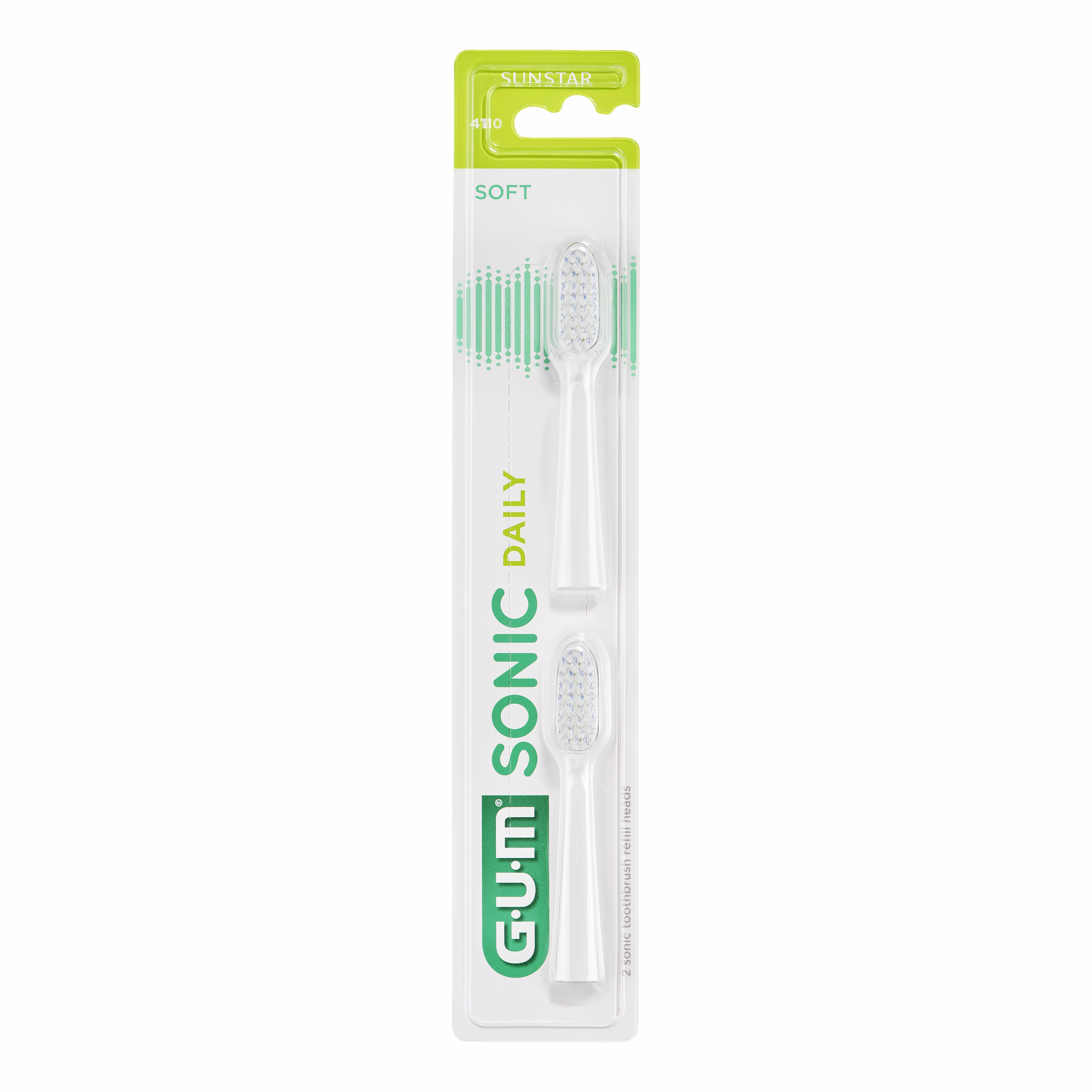 Gum Sonic Daily Spazzolino Batteria Refill White 2 Pezzi - Immagine 3