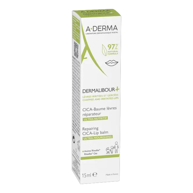 A-Derma Dermalibour+ Cica Lippenbalsam 15 Ml Balsamo - Immagine 3