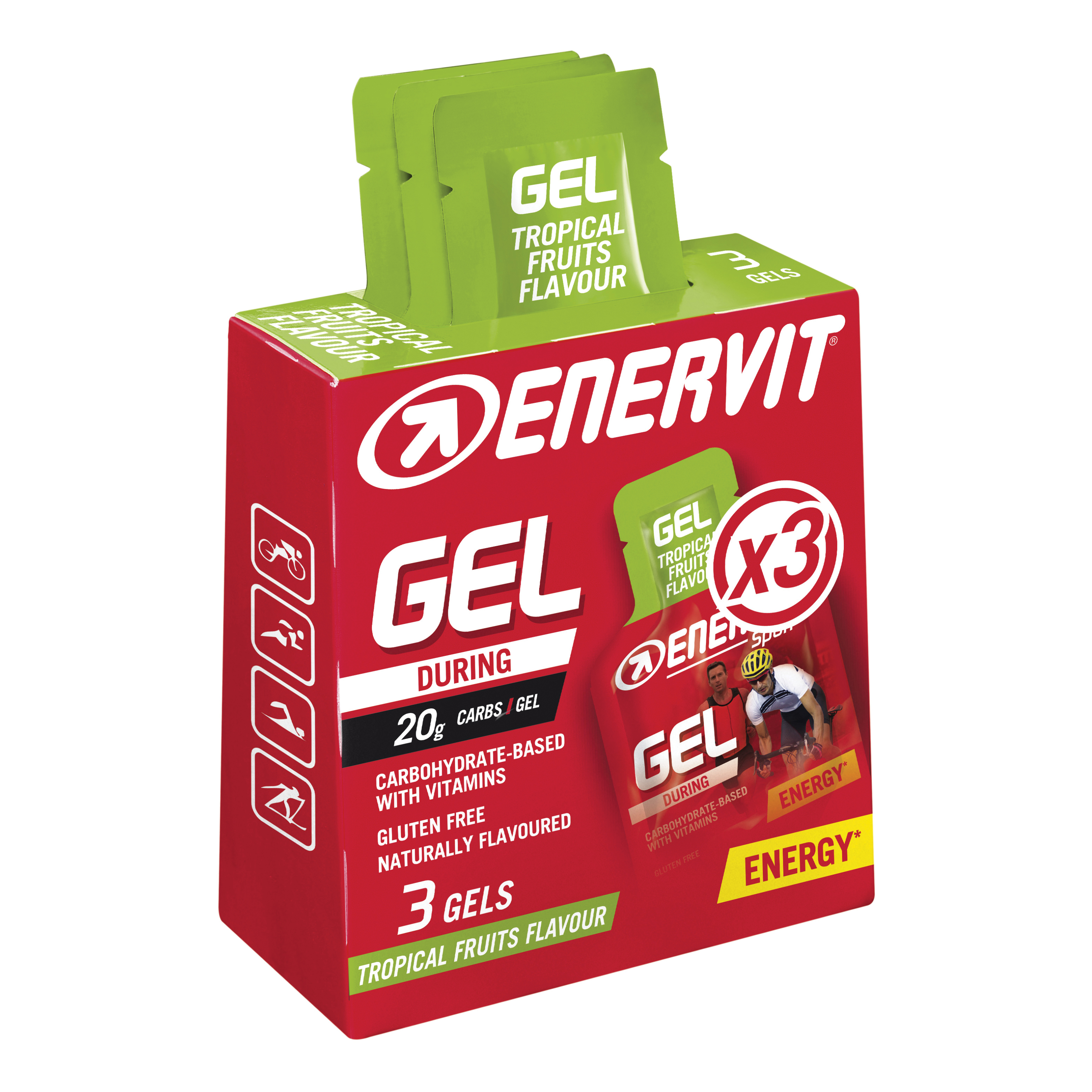 Enervit Gel Energizzante Ai Frutti Tropicali 3 Gel Da 25 Ml - Immagine 4