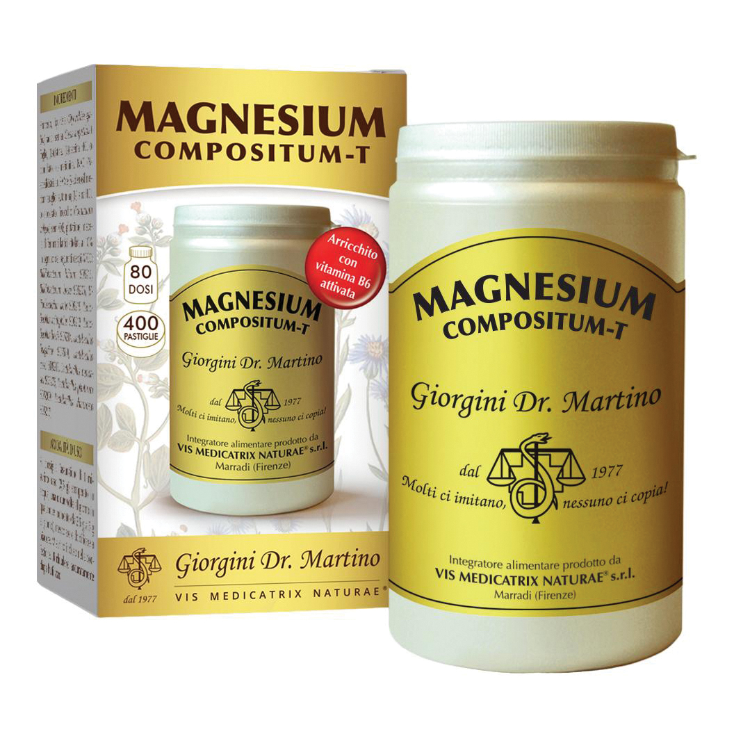 Magnesio Compositum-T 400 Pastiglie - Integratore Di Vitamine E Minerali - Immagine 8