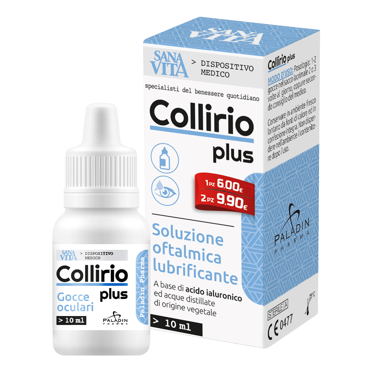 Sanavita Collirio Plus - Soluzione Oftalmica Lubrificante 10 ml - Immagine 5