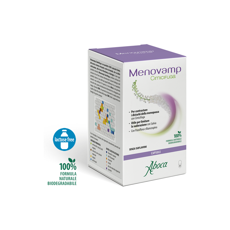 Menovamp Cimicifuga Integratore Menopausa 60 Capsule - Aboca - Immagine 4