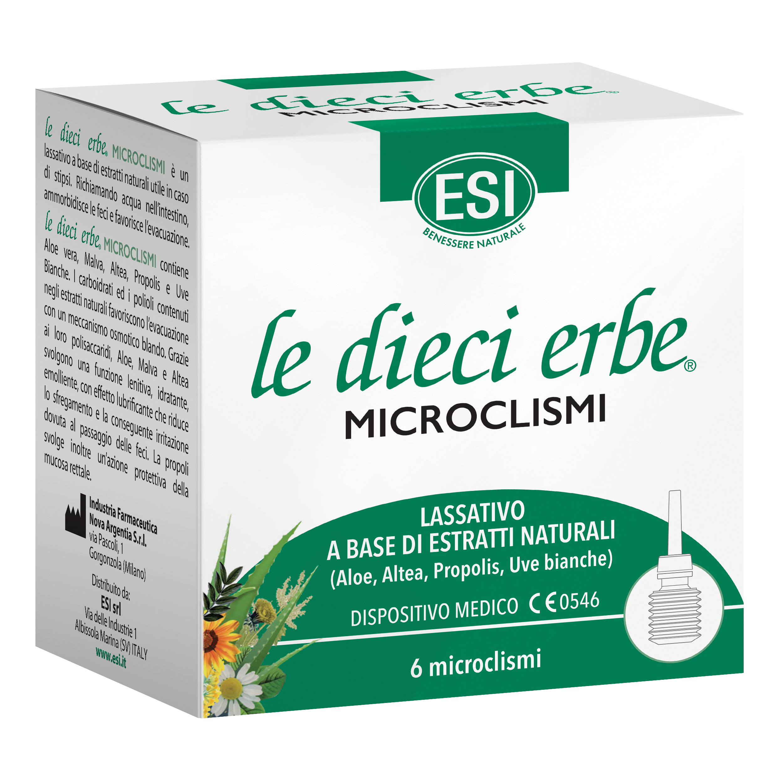 Esi Malva/Bianche Le Dieci Erbe Microclismi 6 Pezzi - Immagine 2
