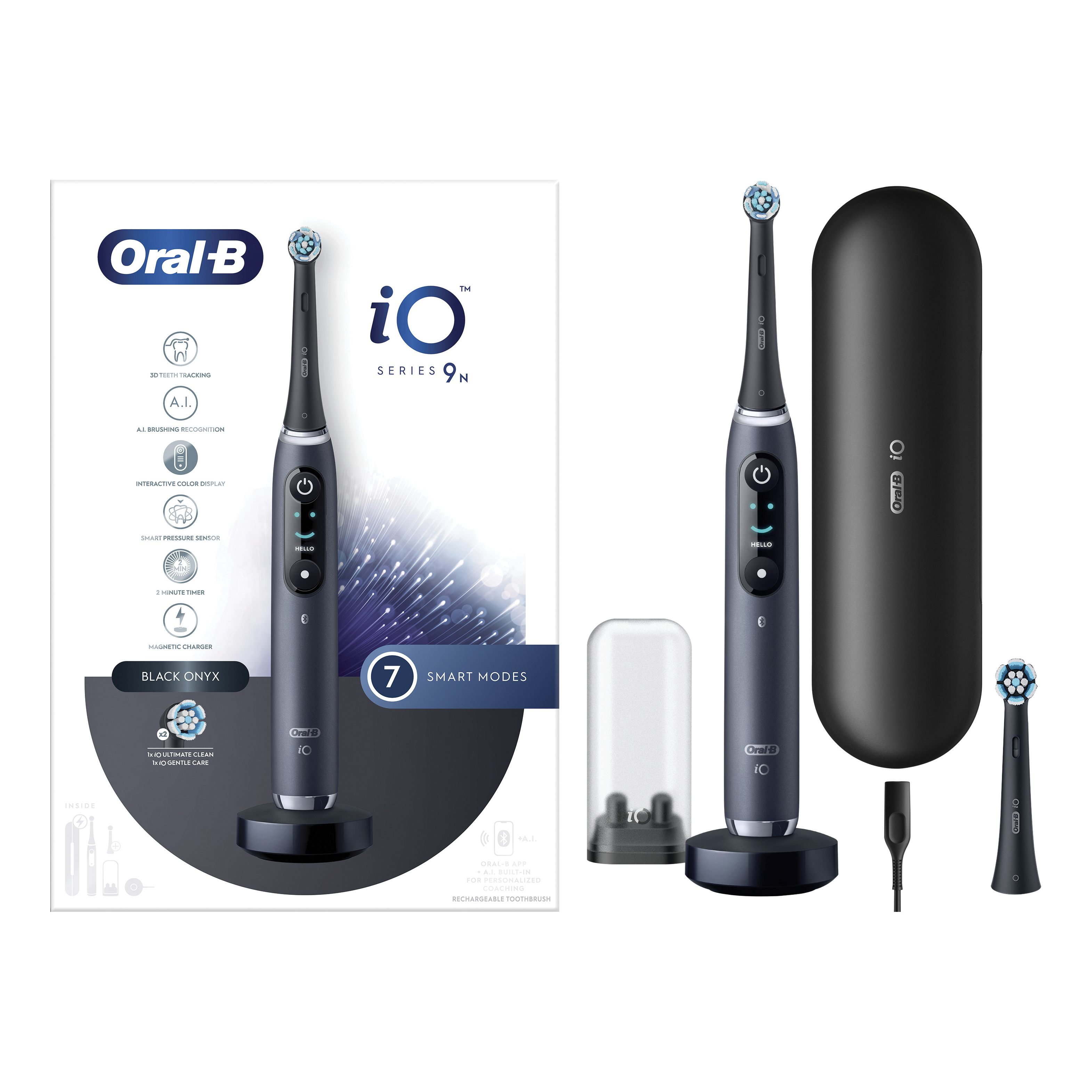 Oral-B - Procter & Gamble Io 9 Black Spazzolino Elettrico + 2 Refill - Immagine 11